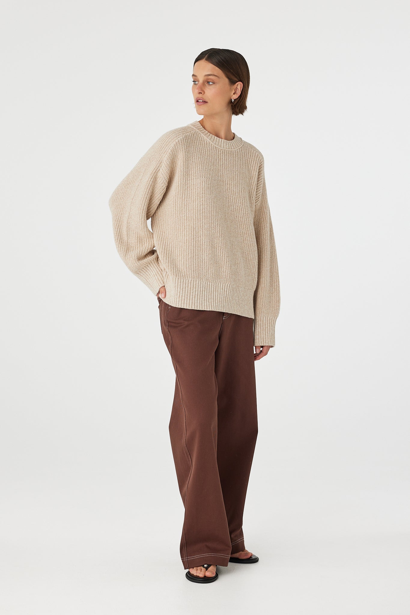 Solene Sweater // Cream &amp; Sand