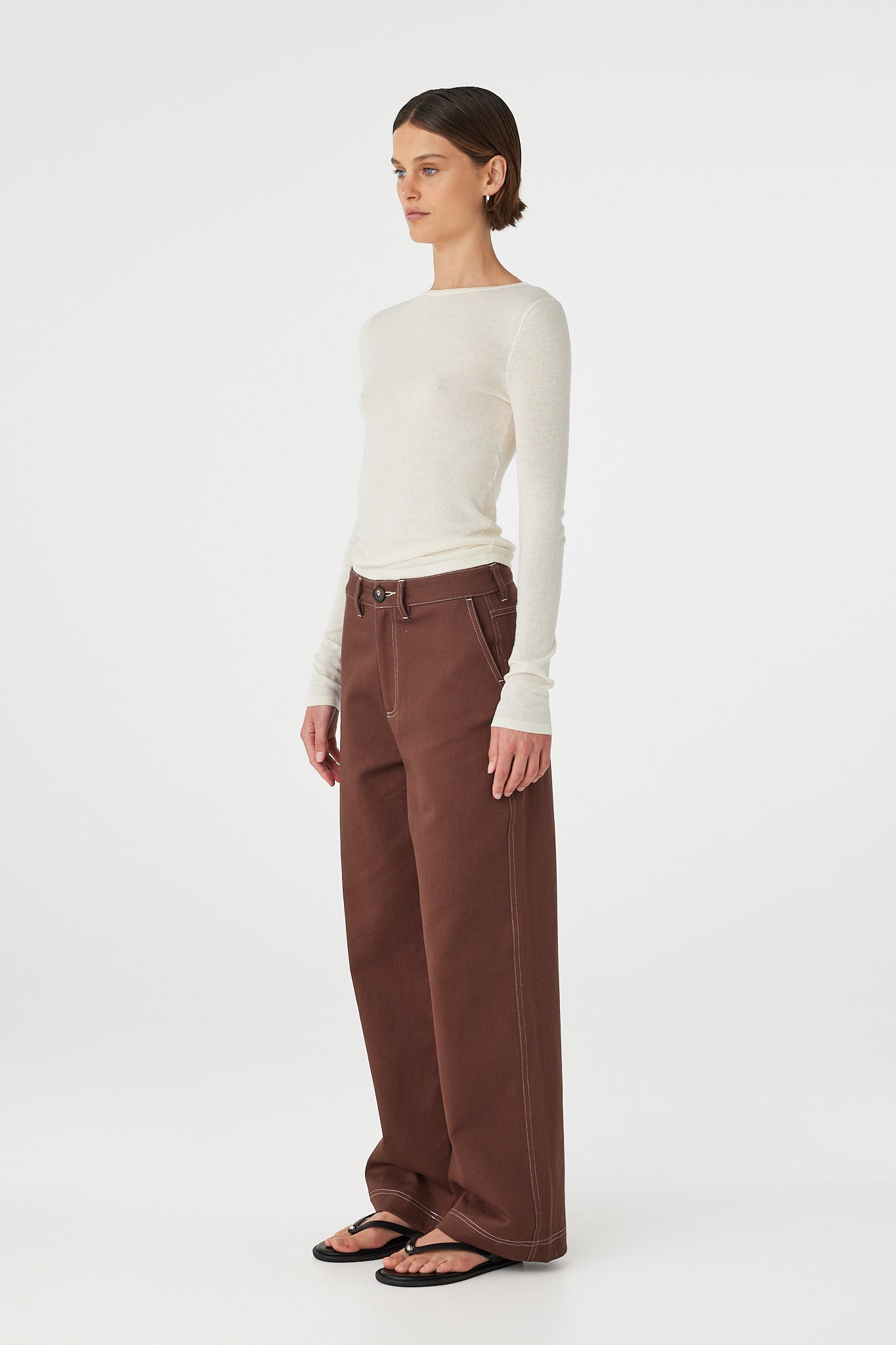 Aston Long Sleeve Top // Cream