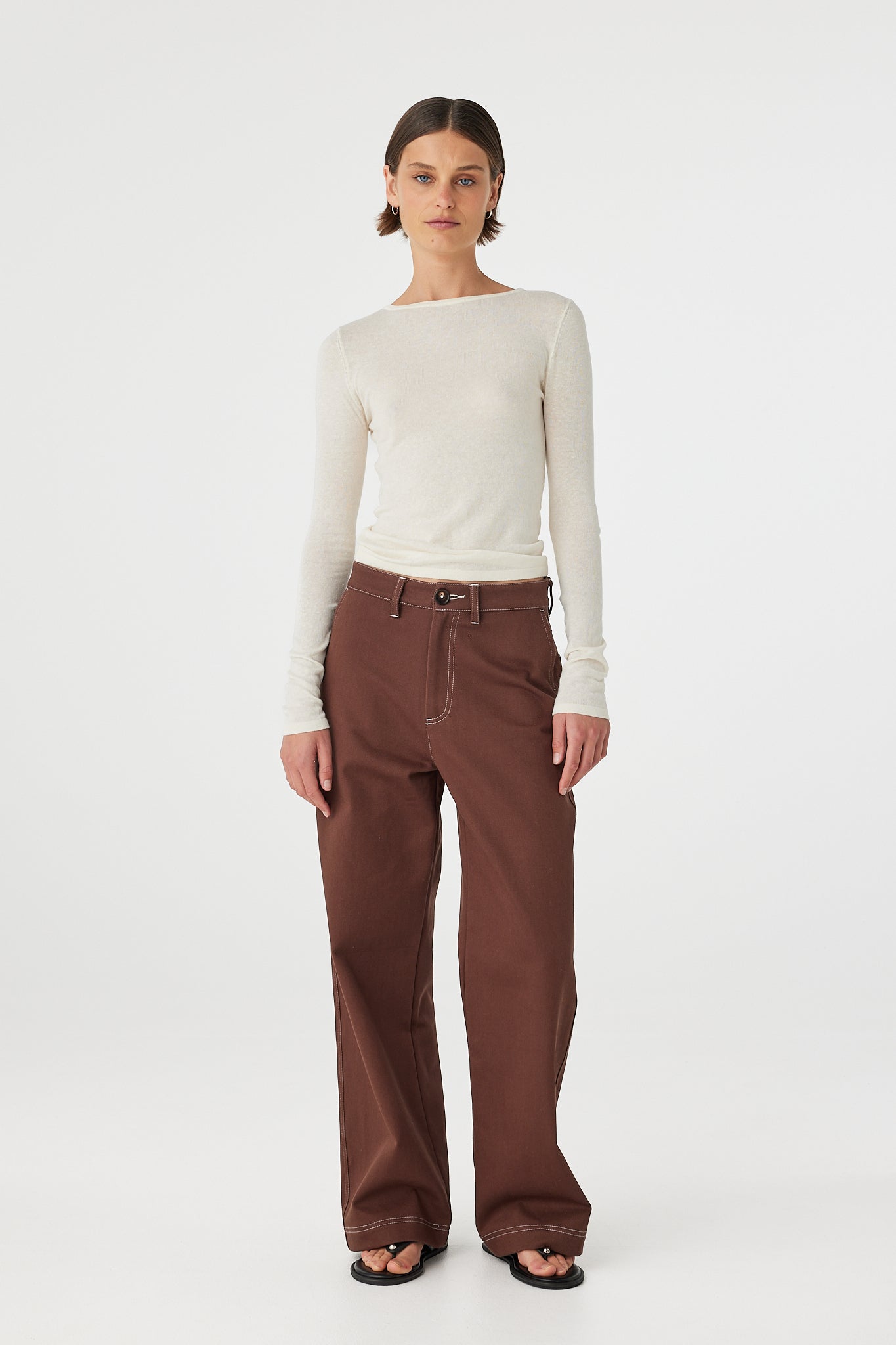 Aston Long Sleeve Top // Cream