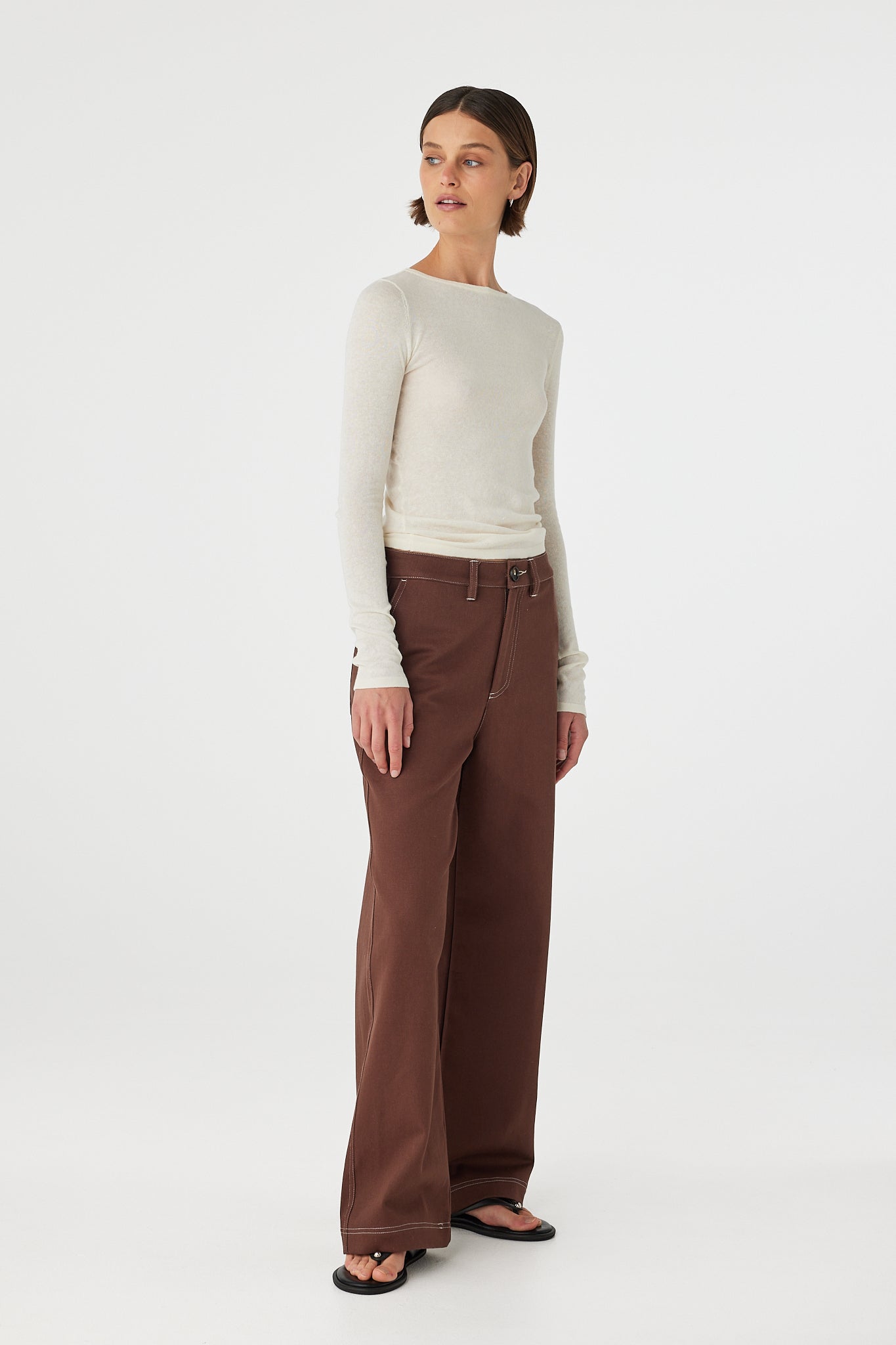 Aston Long Sleeve Top // Cream