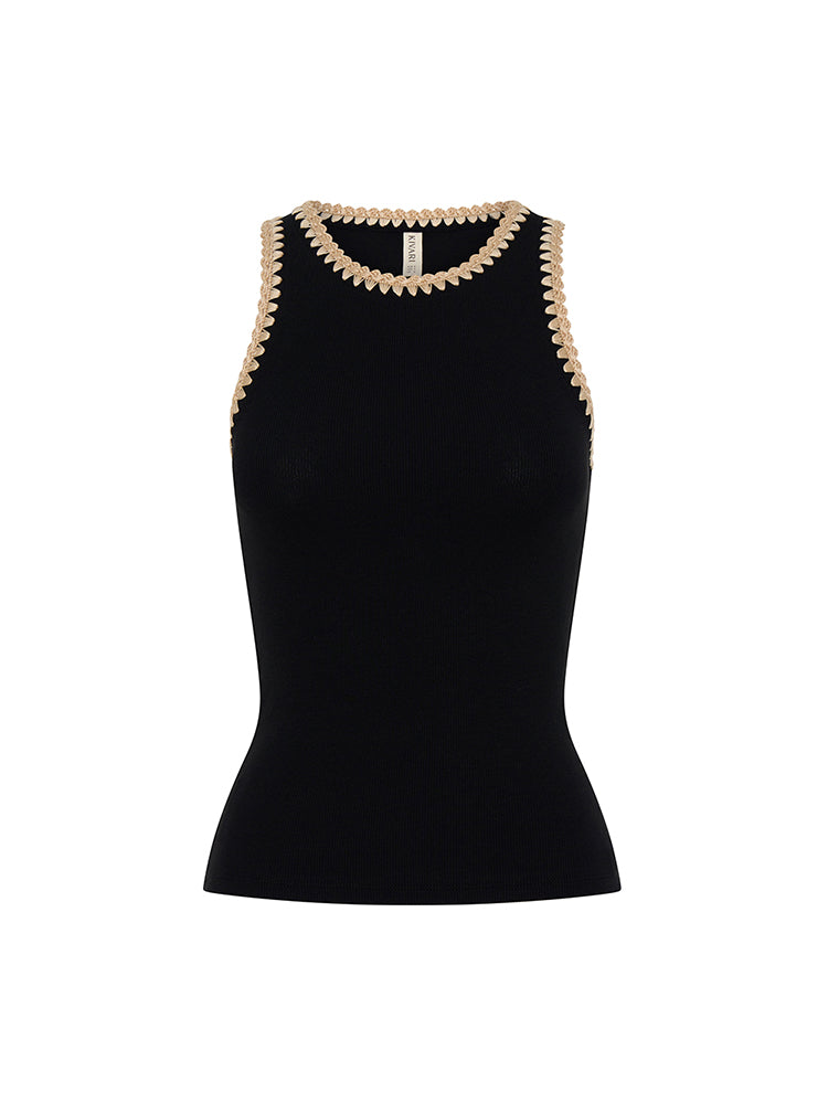 Tallulah Spliced Tank // Black Cream
