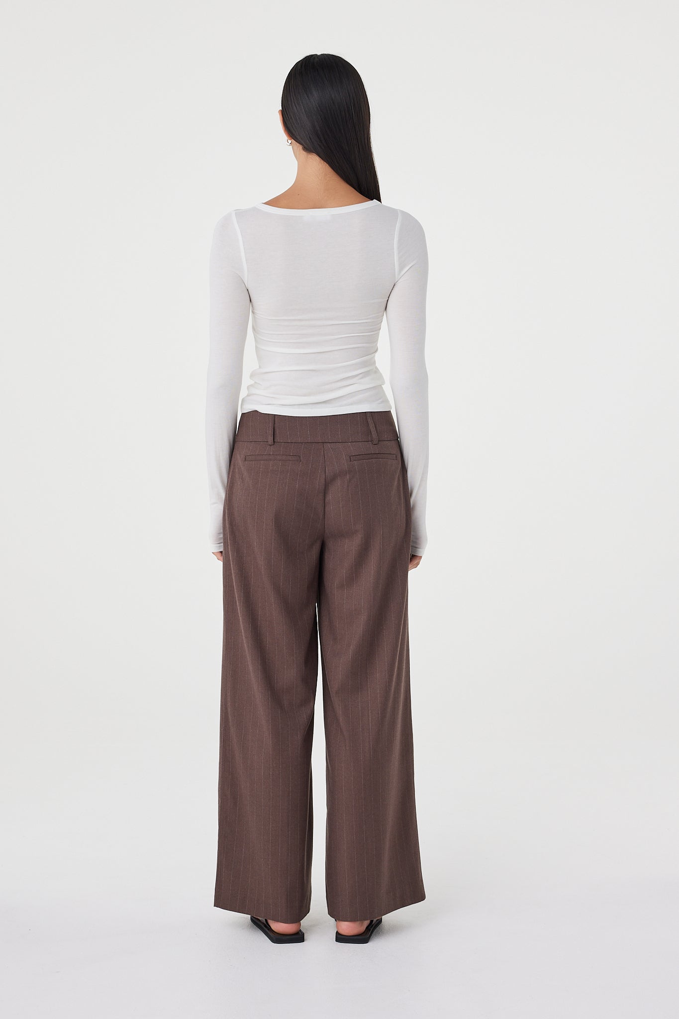 Manon Pant // Espresso Pinstripe