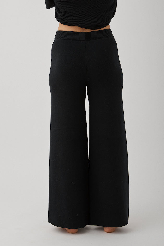 Harriet Organic Knit Pants // Black