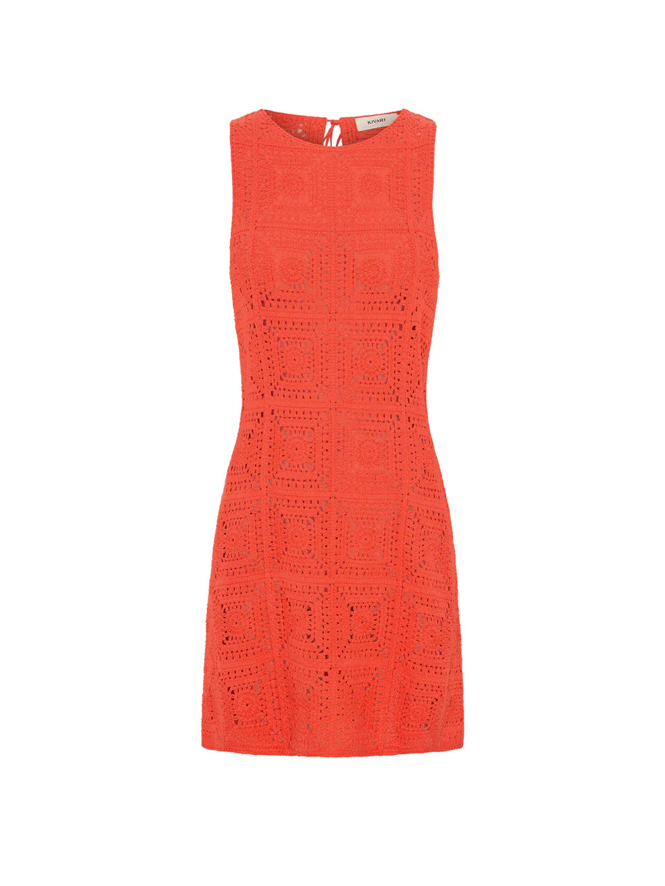 Brenna Crochet Mini Dress // Coral