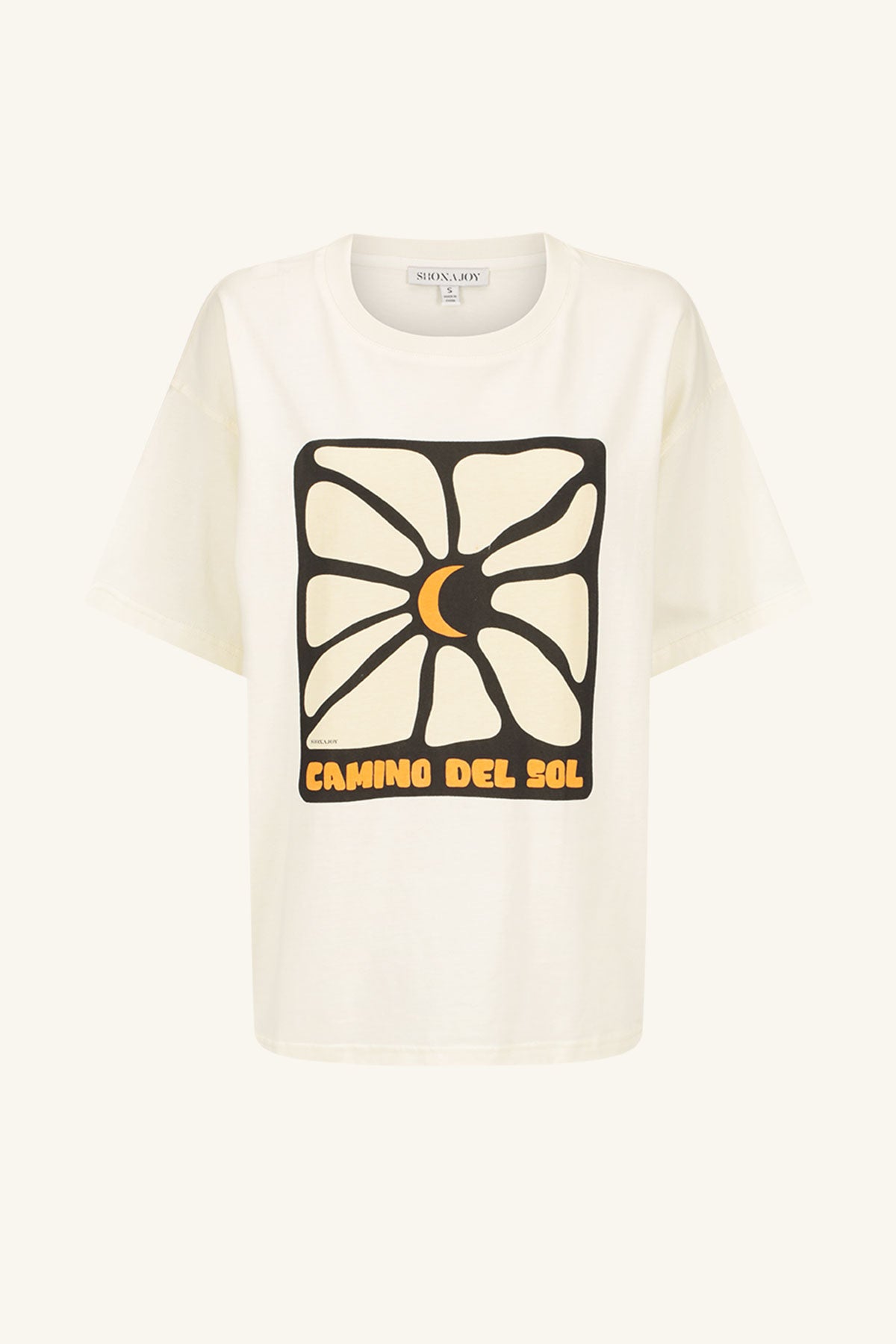 Camino Boyfriend Oversized T shirt // Cream