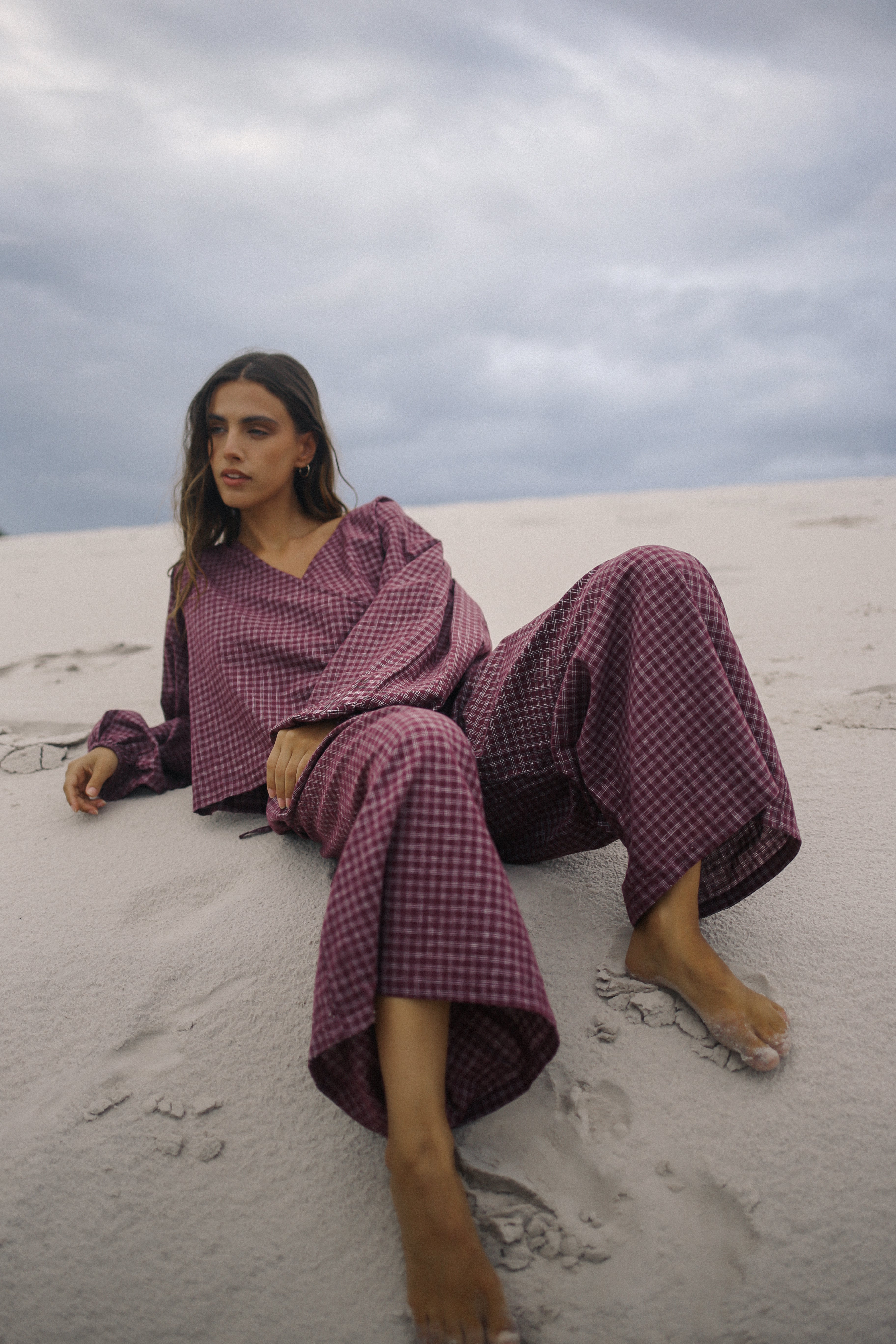 Ivy Pant // Fig Hemp Check