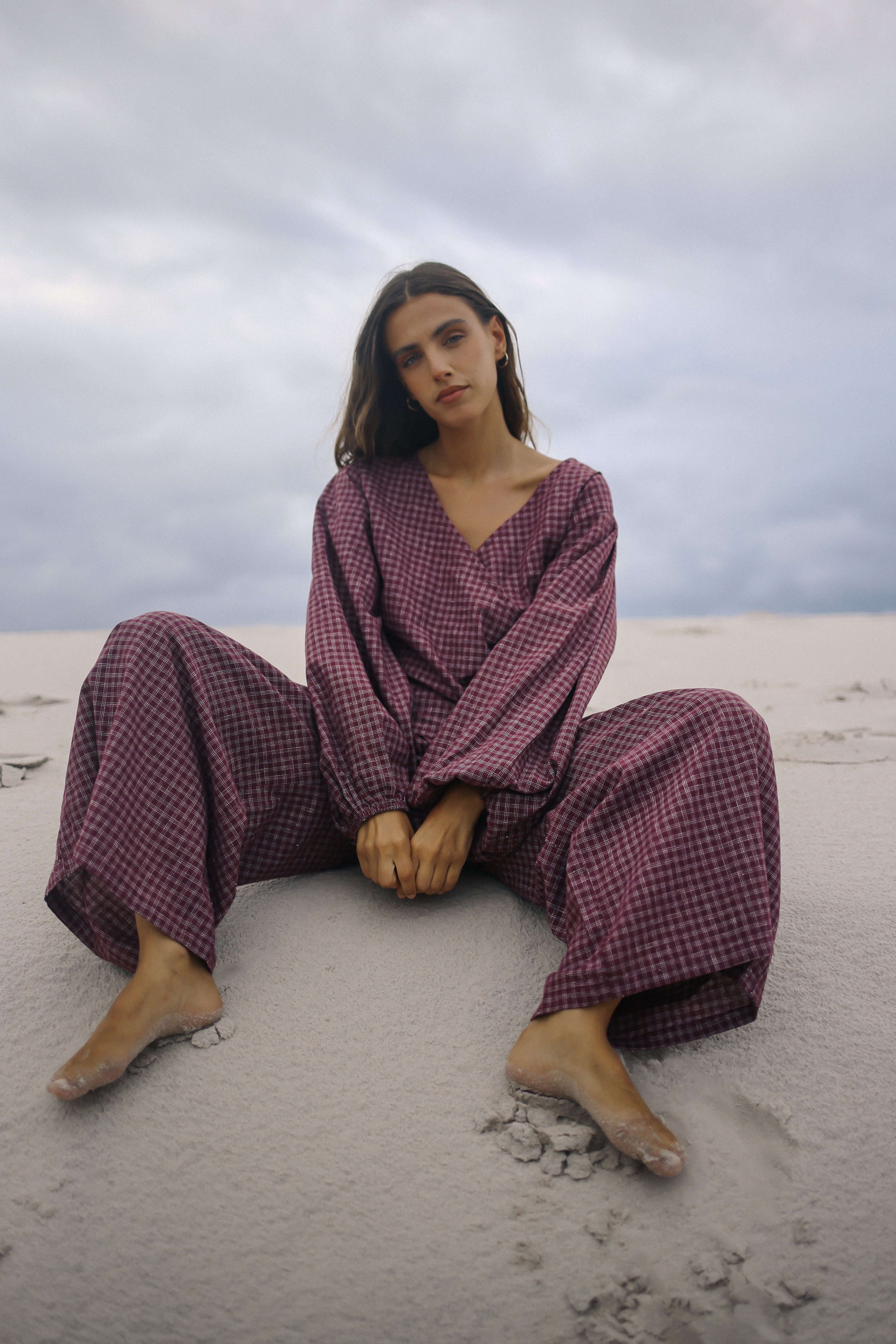 Ivy Pant // Fig Hemp Check