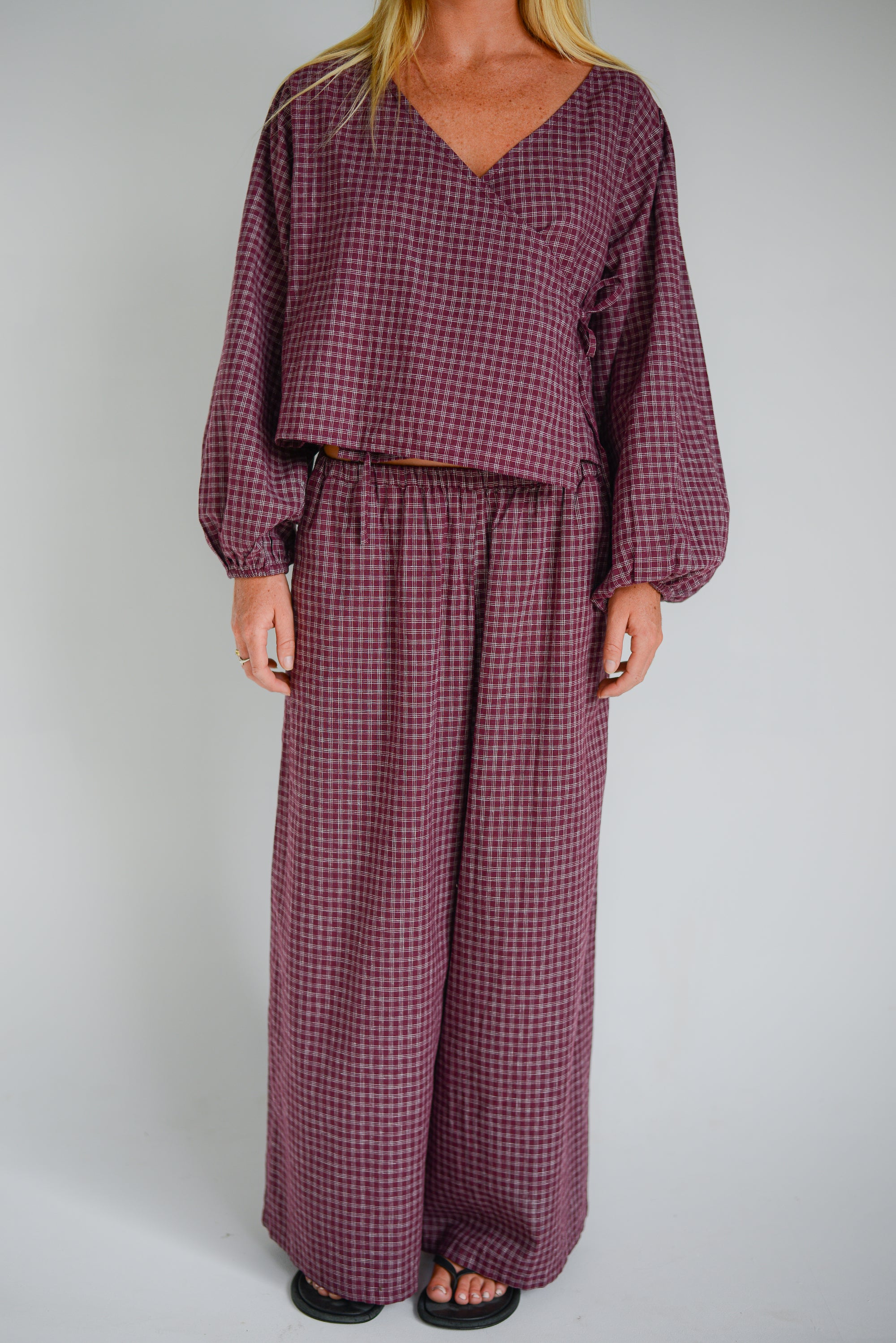 Ivy Pant // Fig Hemp Check