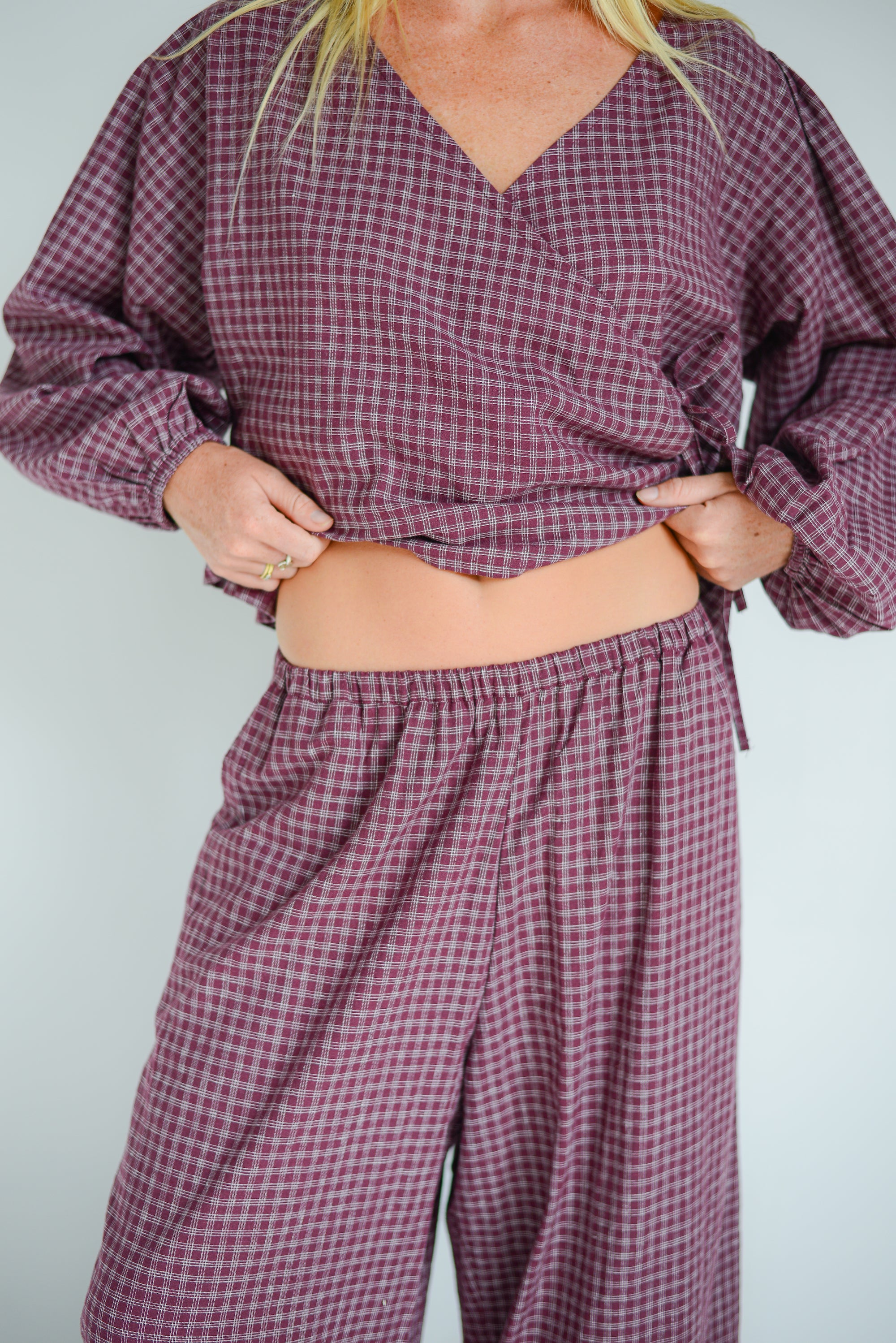 Ivy Pant // Fig Hemp Check