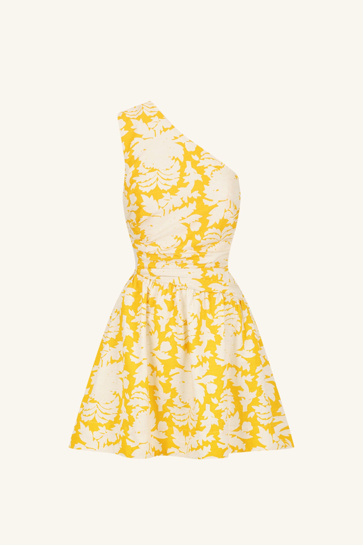 Dulce Asymmetrical Mini Dress // Canary