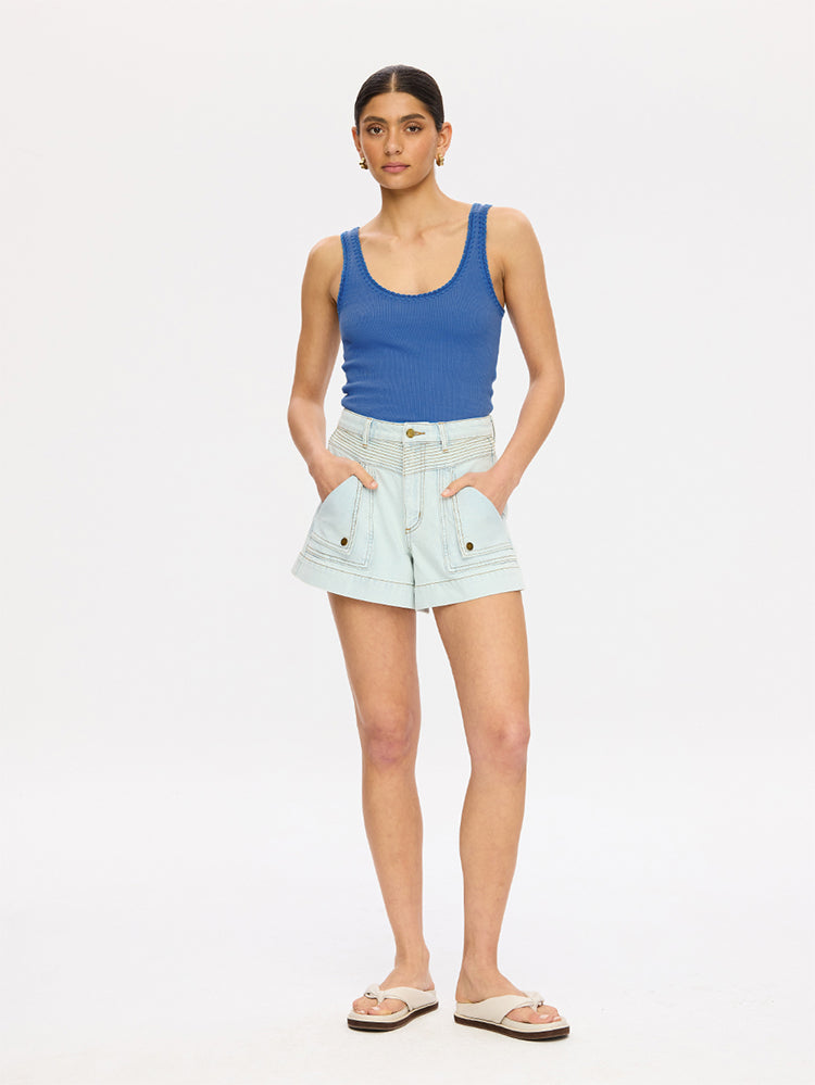 Tallulah Scoop Tank // Cobalt