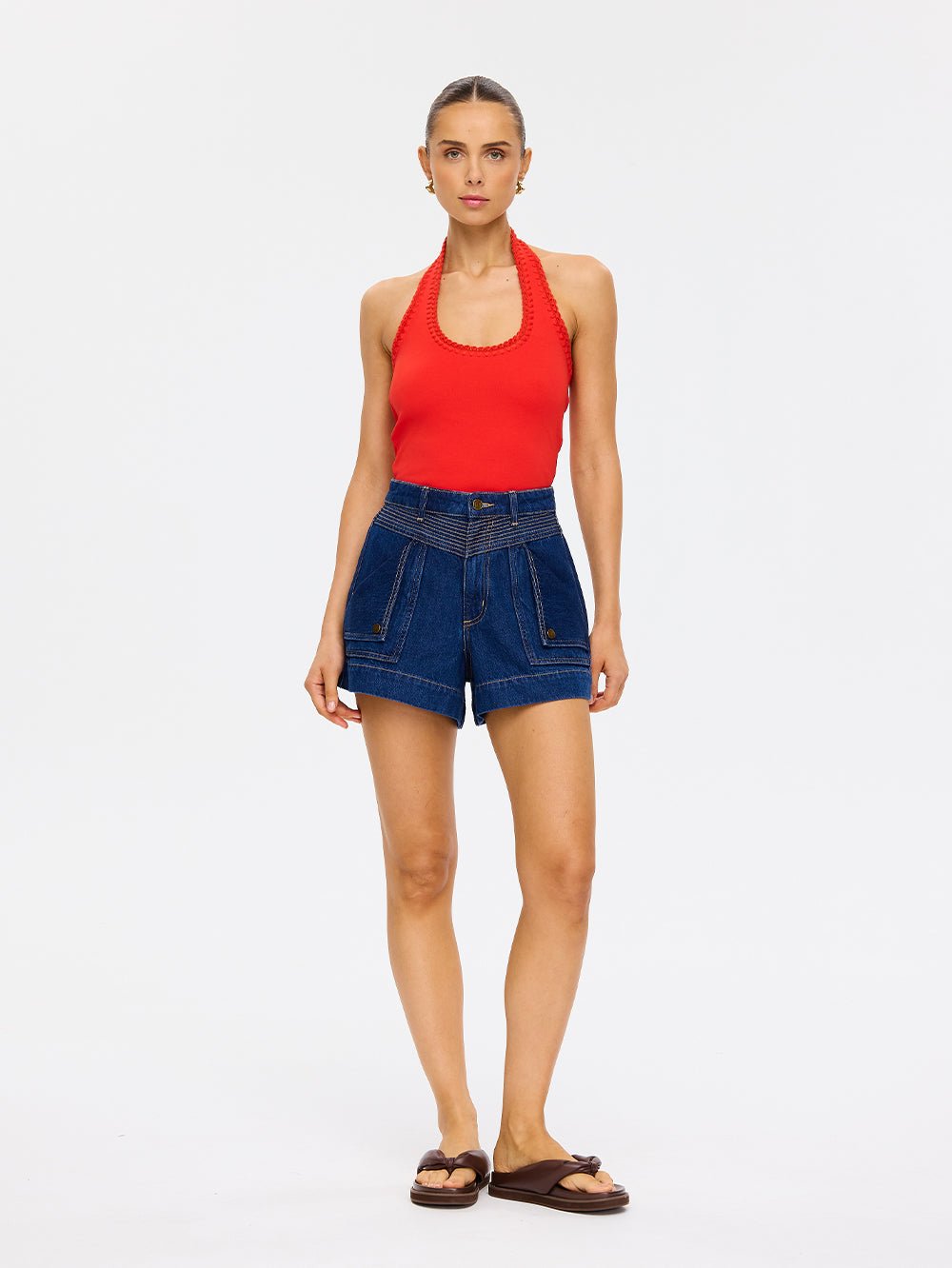 Rhea Halter Top // Chilli