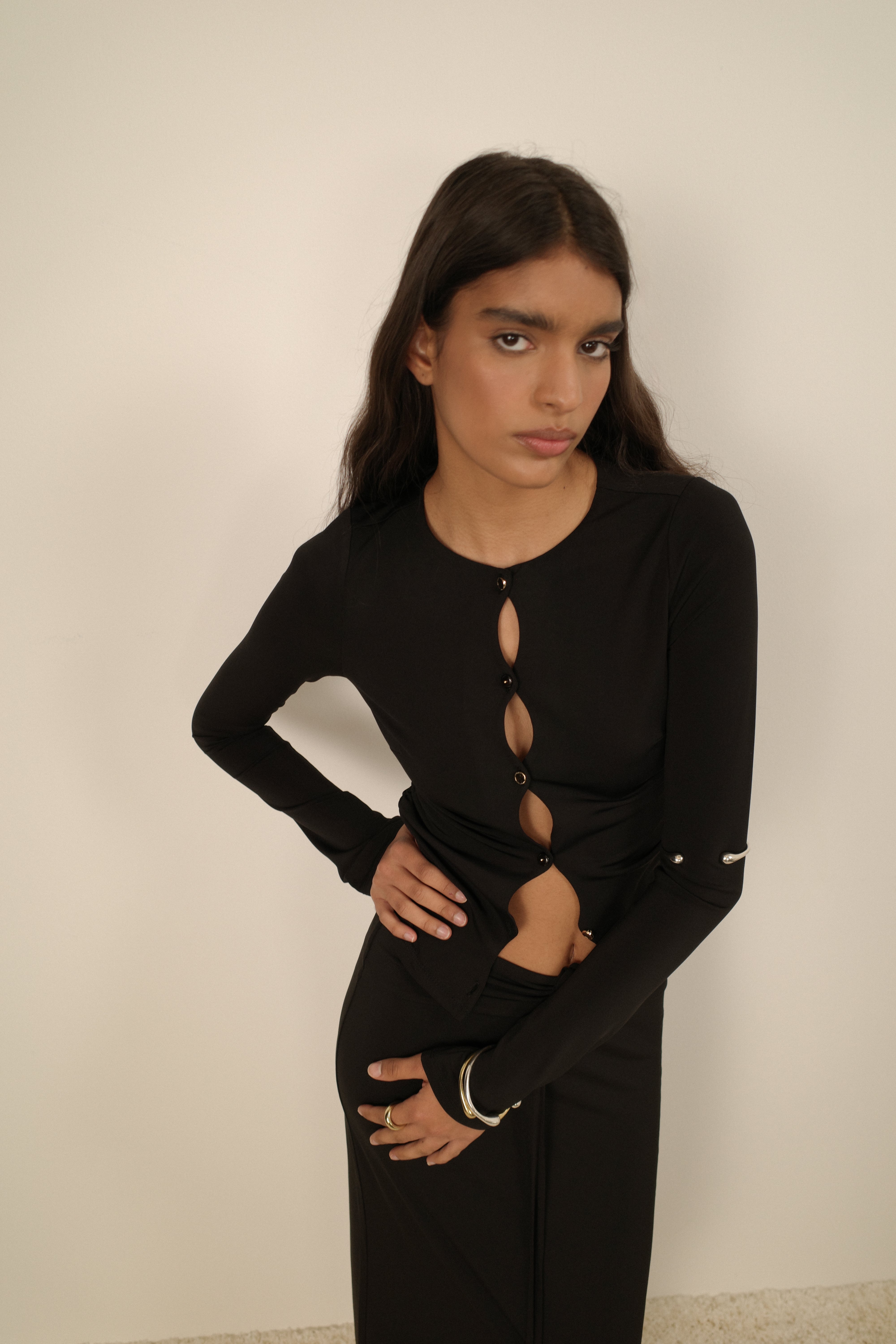 Eileen Jersey Top // Black