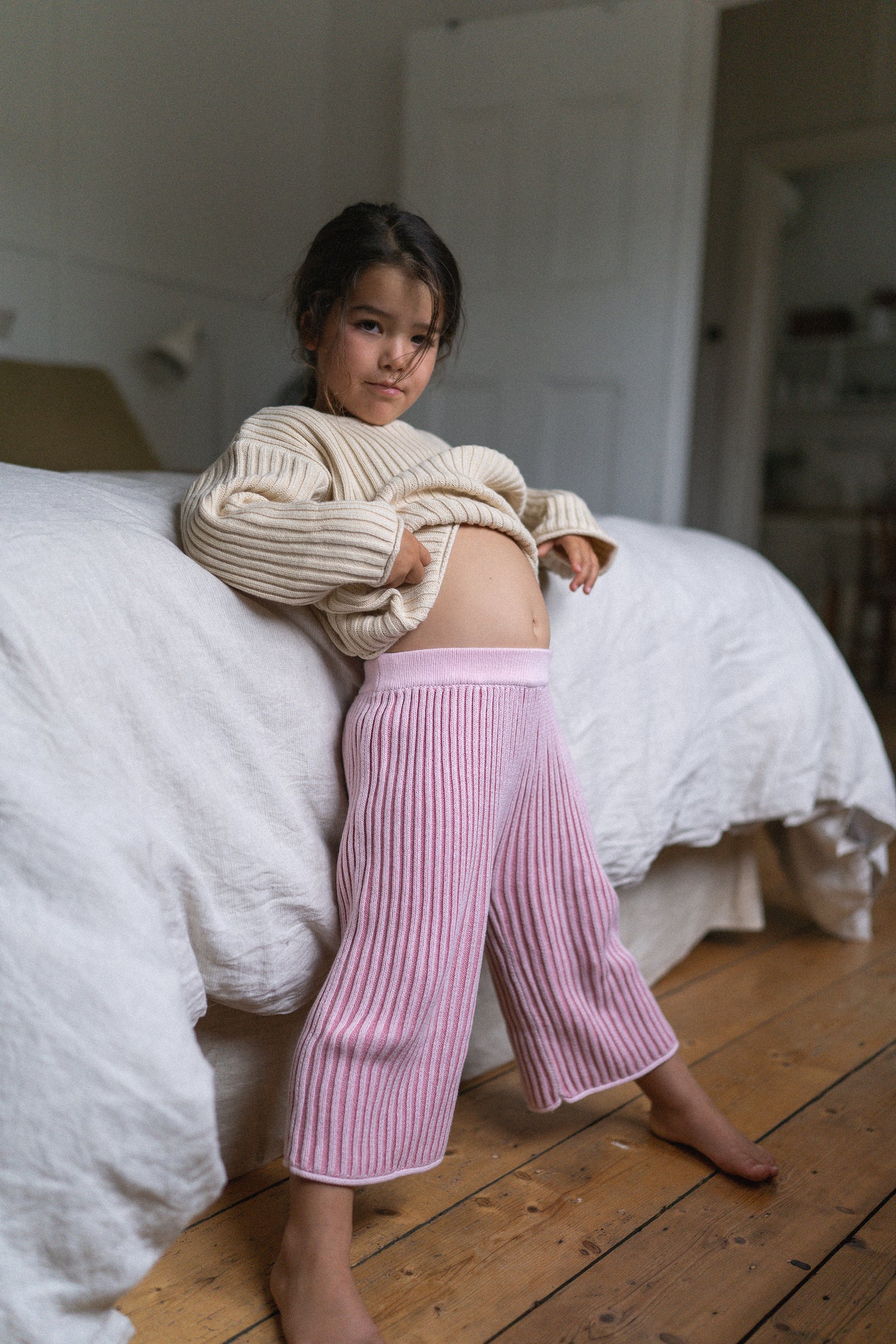 Essential Knit Pants // Strawberry Stripe