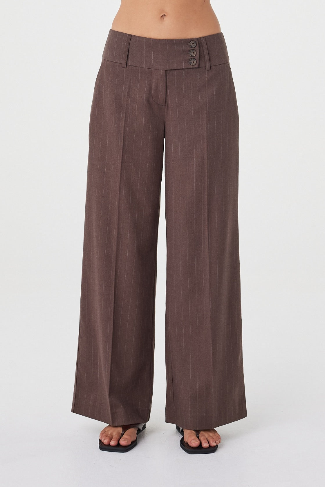 Manon Pant // Espresso Pinstripe