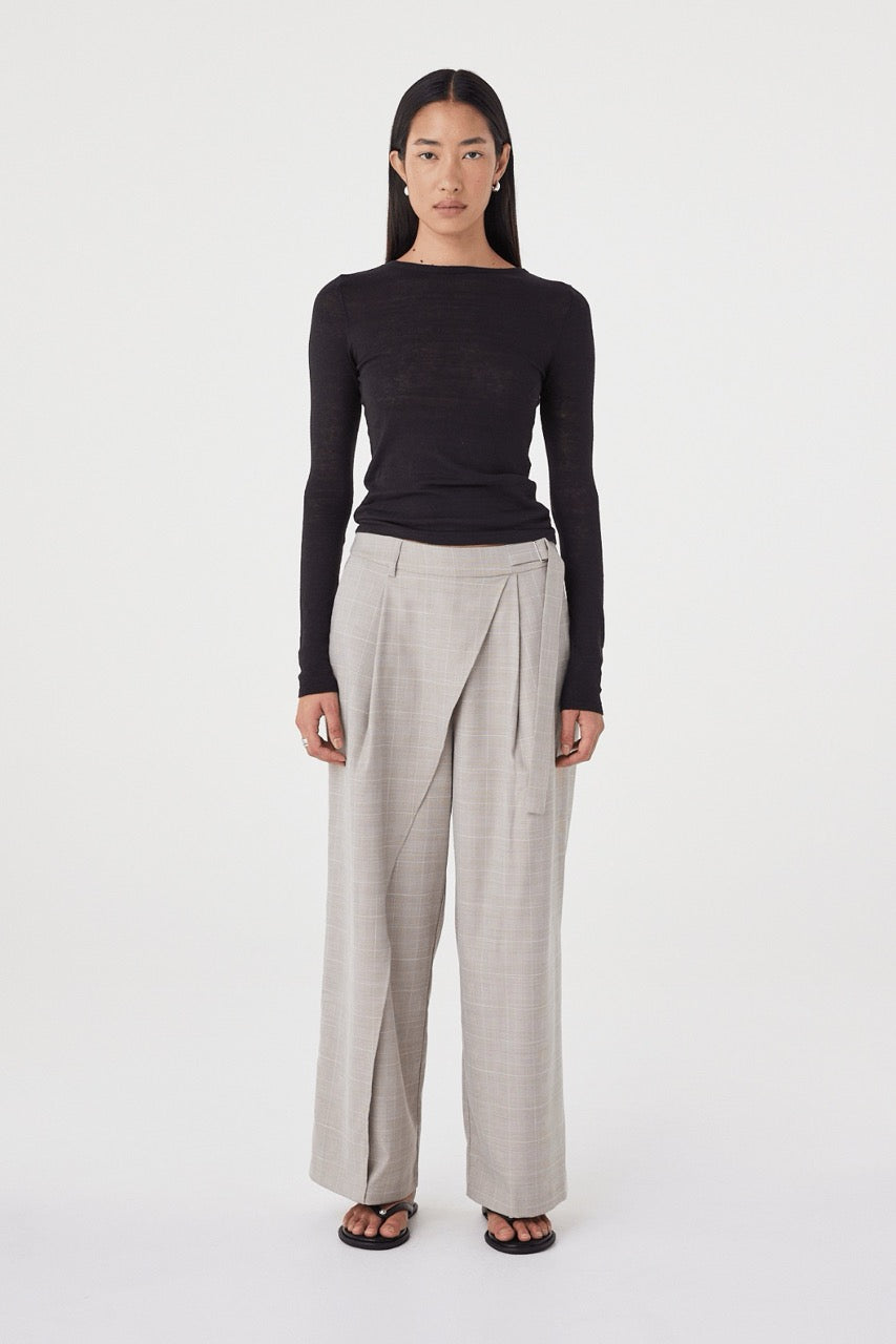 Aston Long Sleeve Top // Black