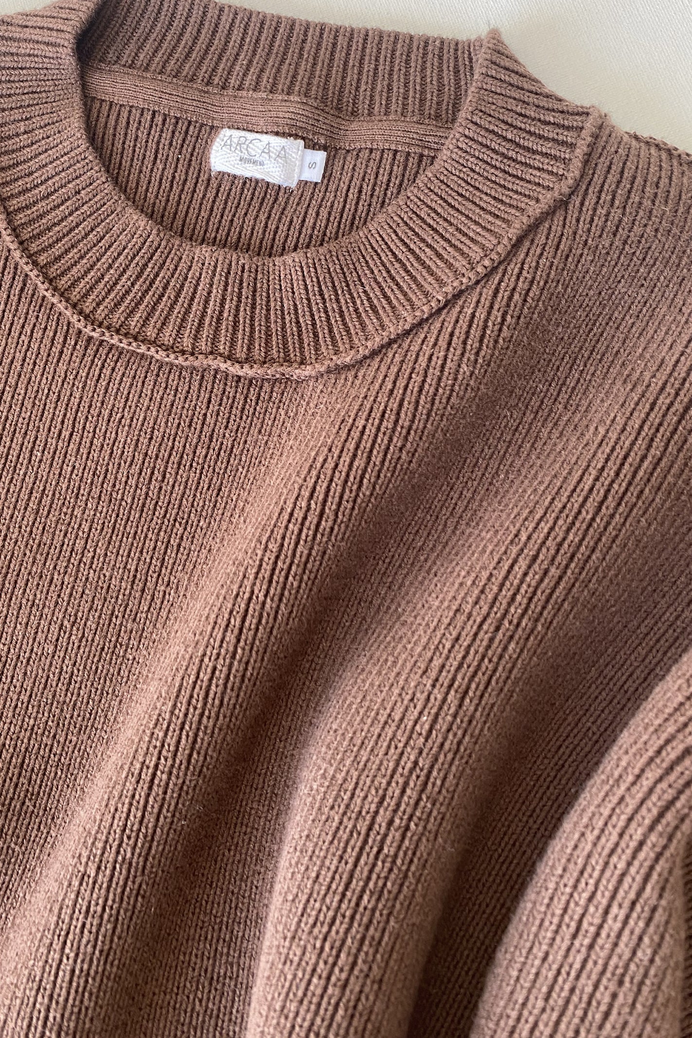 Harper Organic Knit Sweater // Chocolate