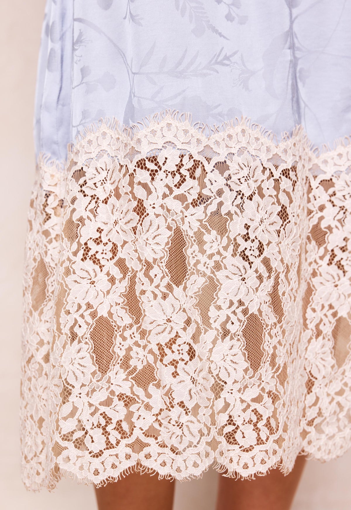 Viola Lace Trim Midi Skirt // Lagoon Purple