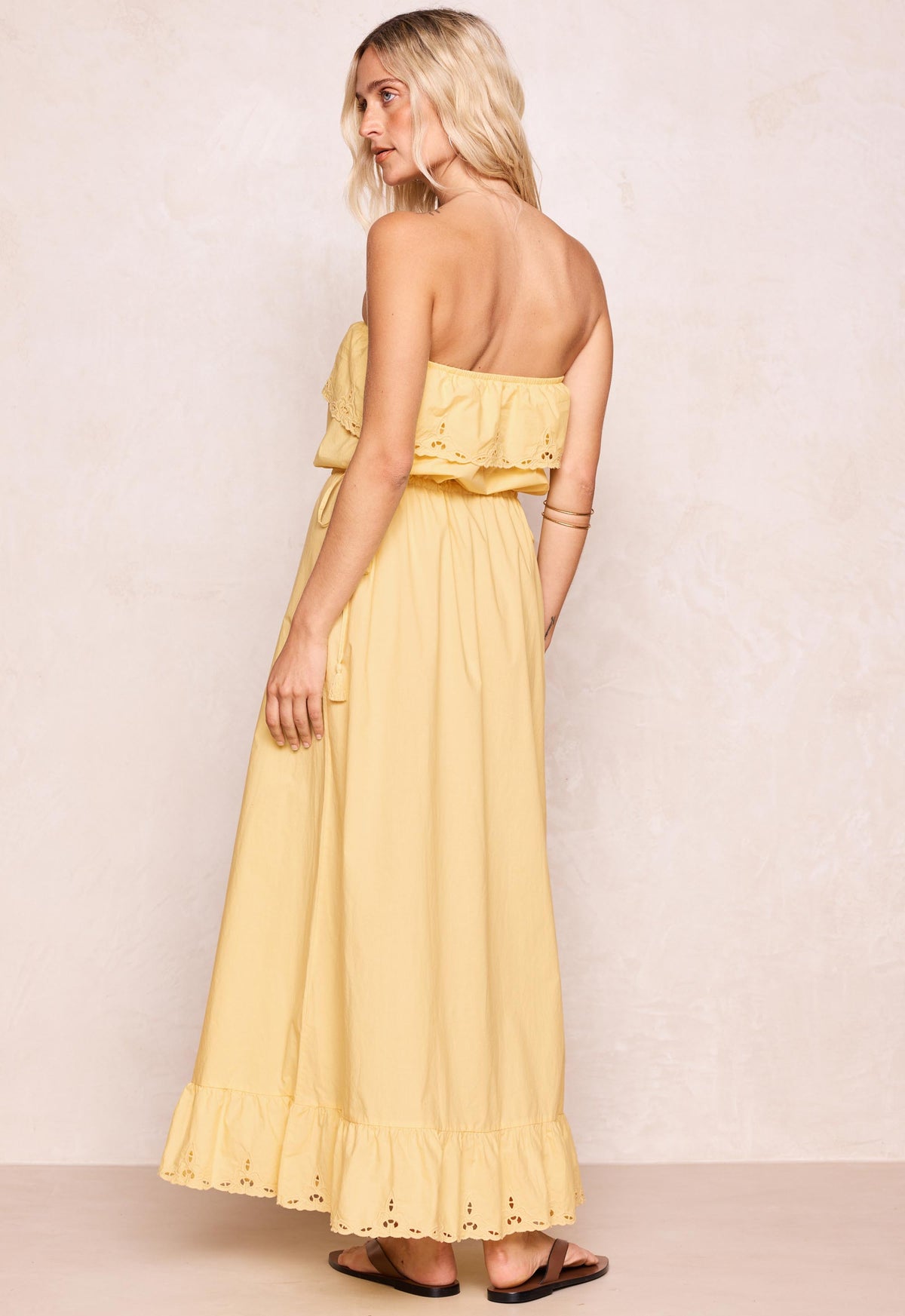 Fleur De Lis Midi Dress // Citrus Sun Yellow