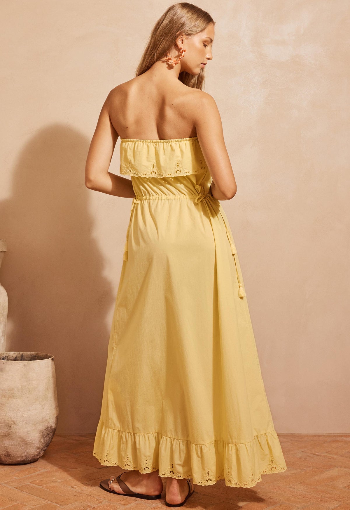 Fleur De Lis Midi Dress // Citrus Sun Yellow