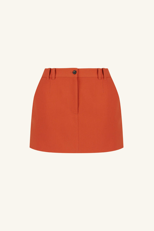 Irena Micro Mini Skirt // Brick Orange