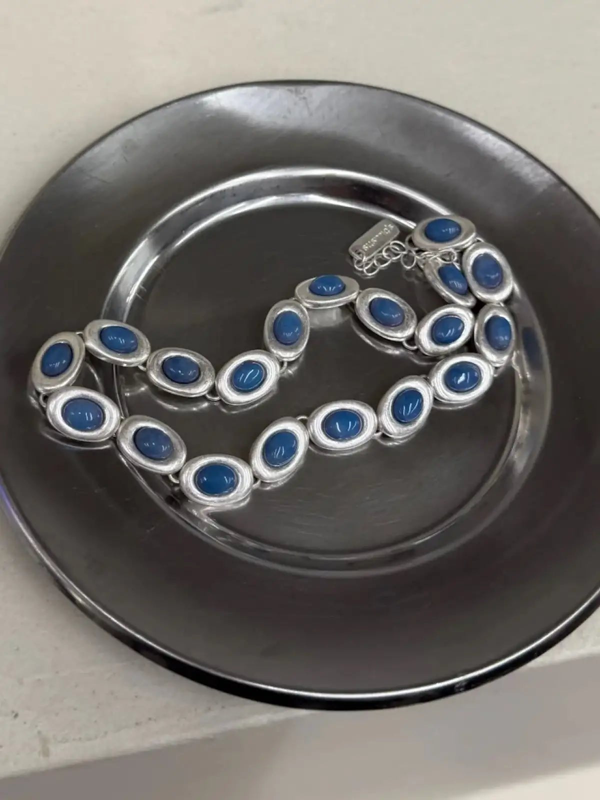 I Gave You My Heart Necklace // Blue &amp; Silver