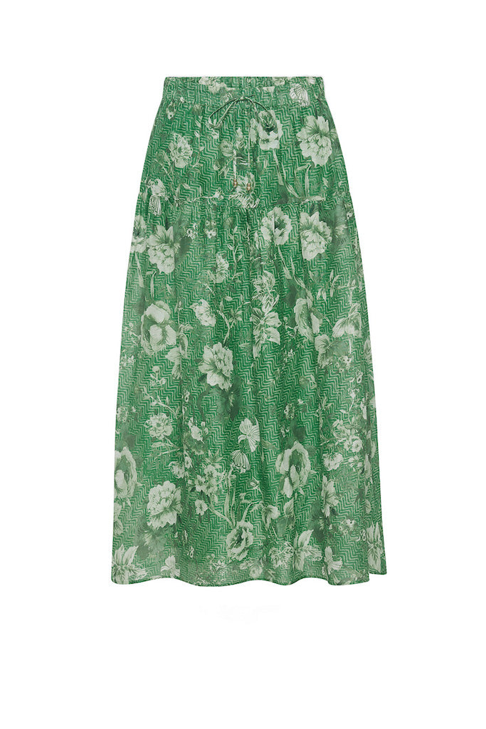 Khalo Midi Skirt // Green