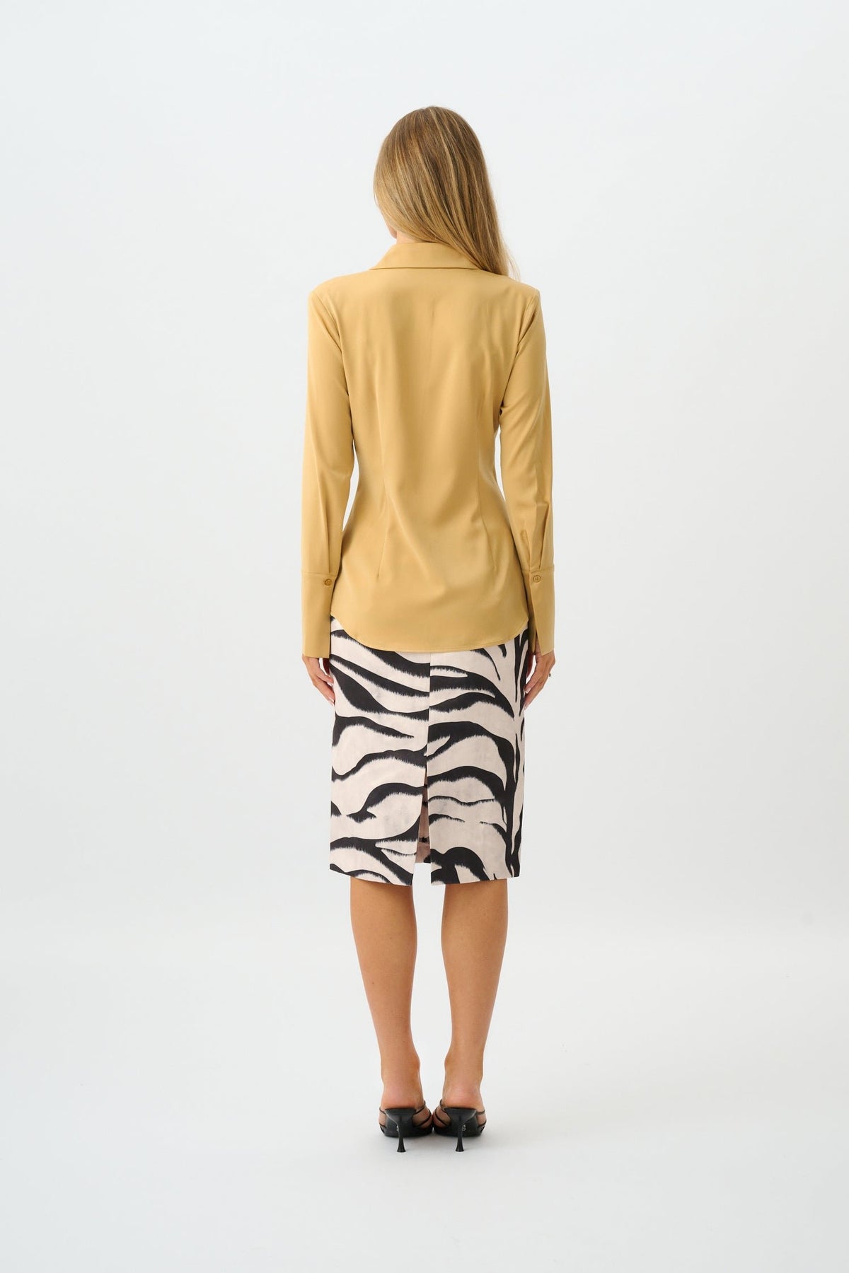 Structured Shirt // Gold Satin