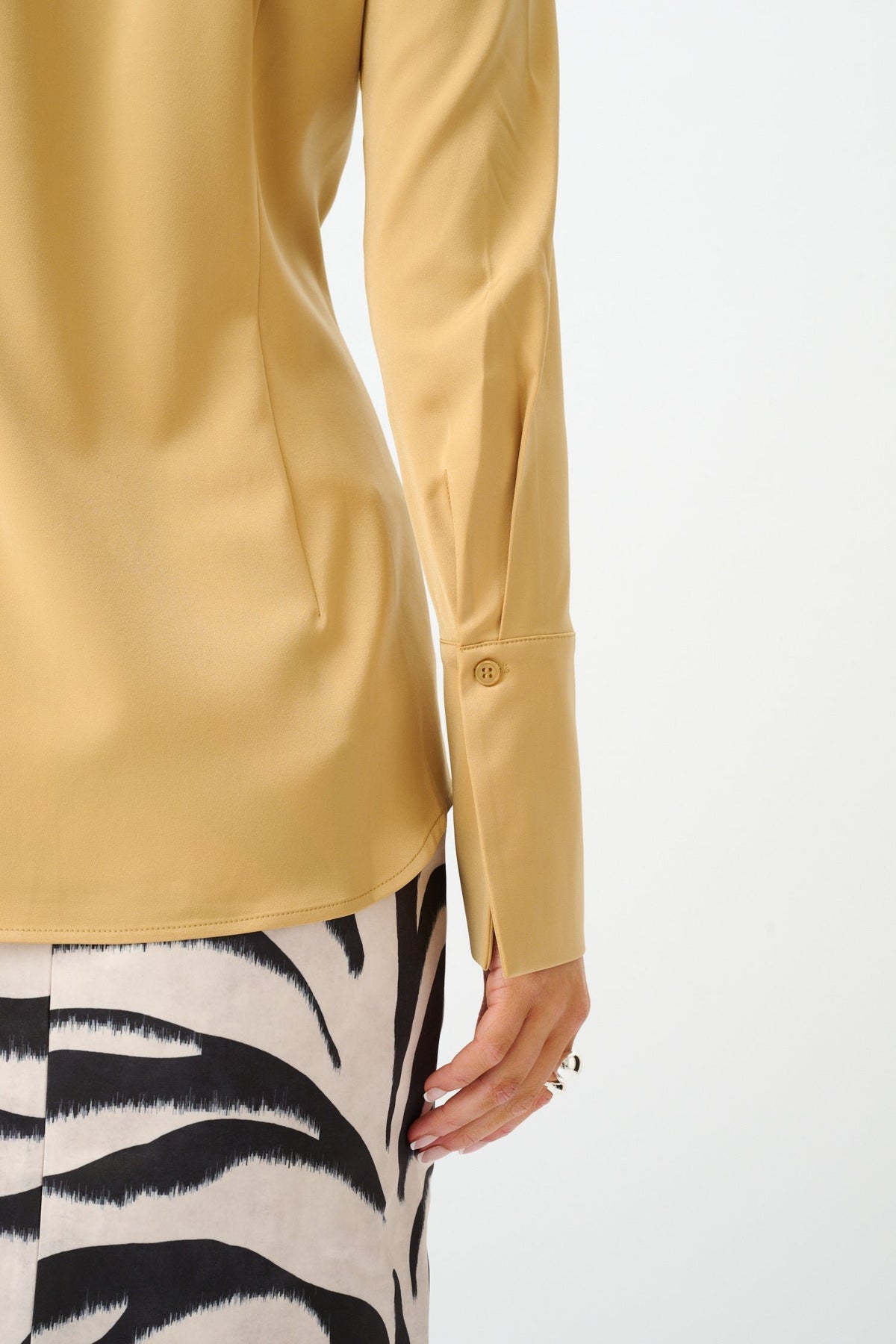Structured Shirt // Gold Satin