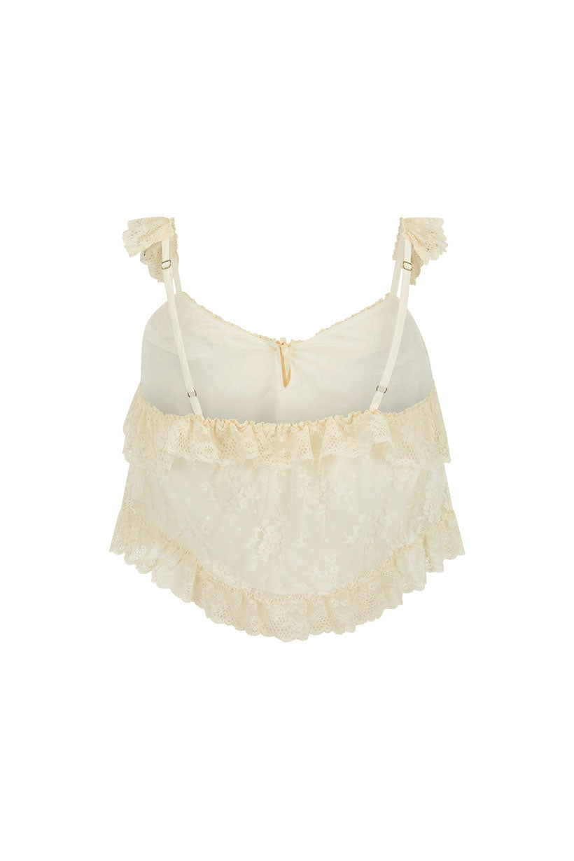 Labyrinth Lace Cami // Cloud Cream