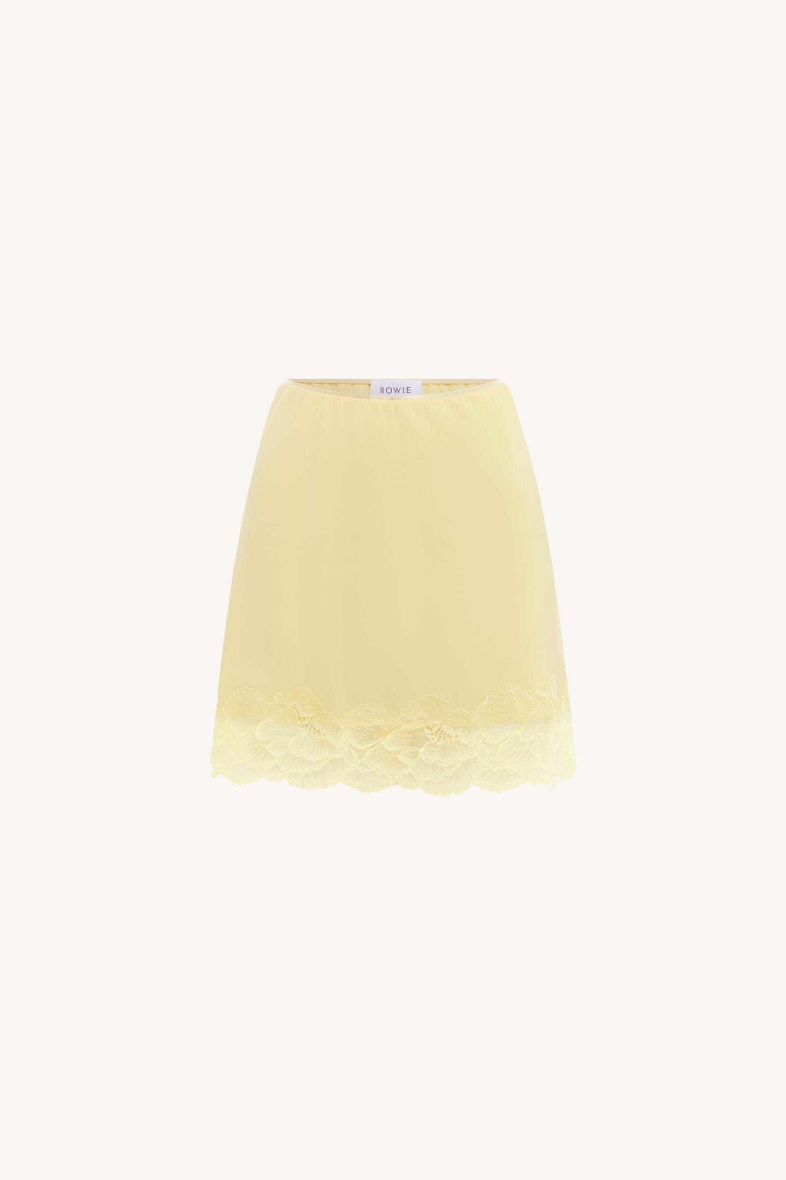 Marina Silk Mini Skirt // Lemon