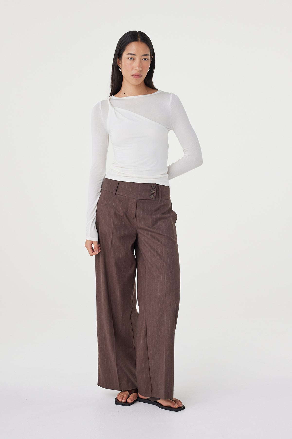 Mabel LS Twist Top // Cream