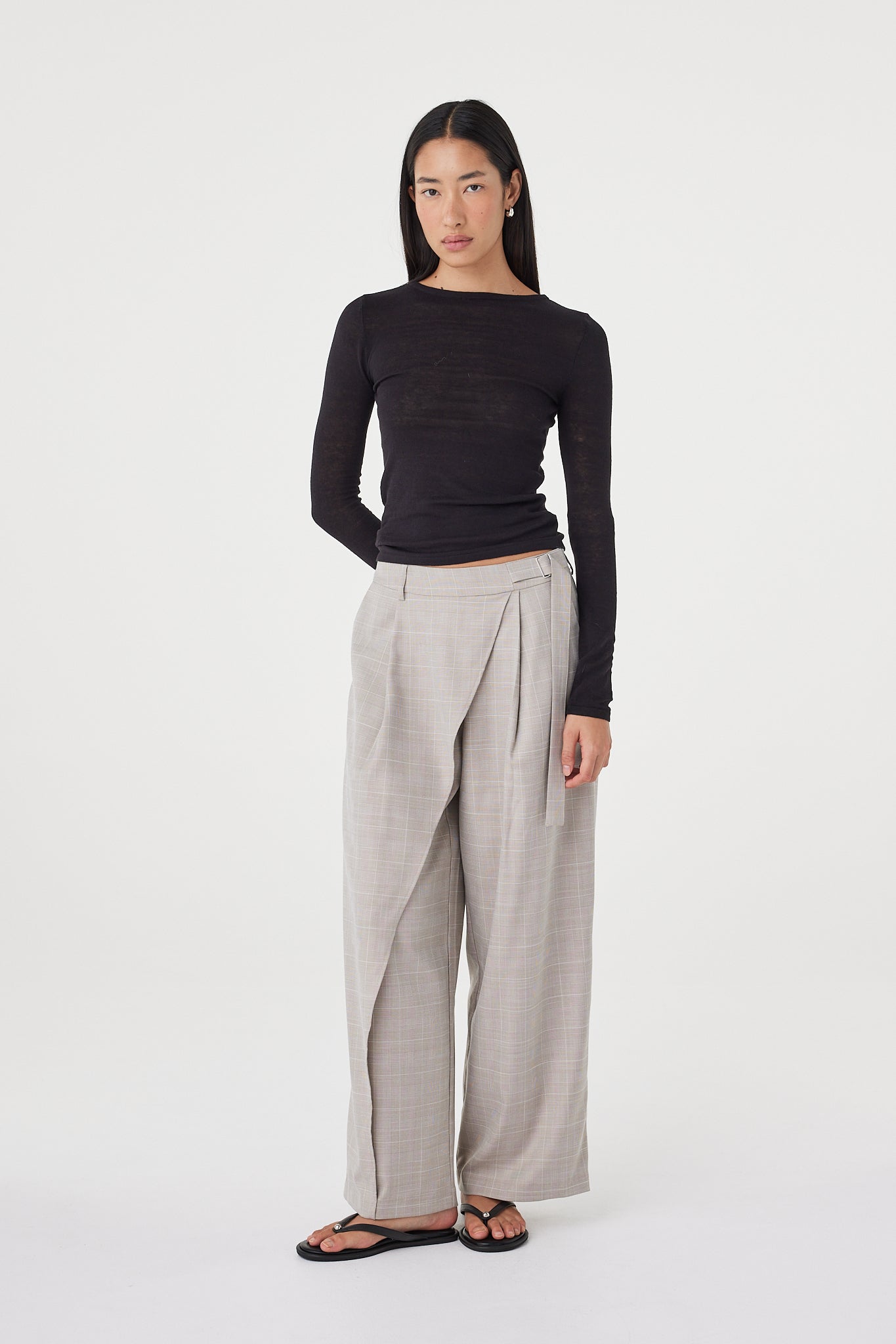 Aston Long Sleeve Top // Black