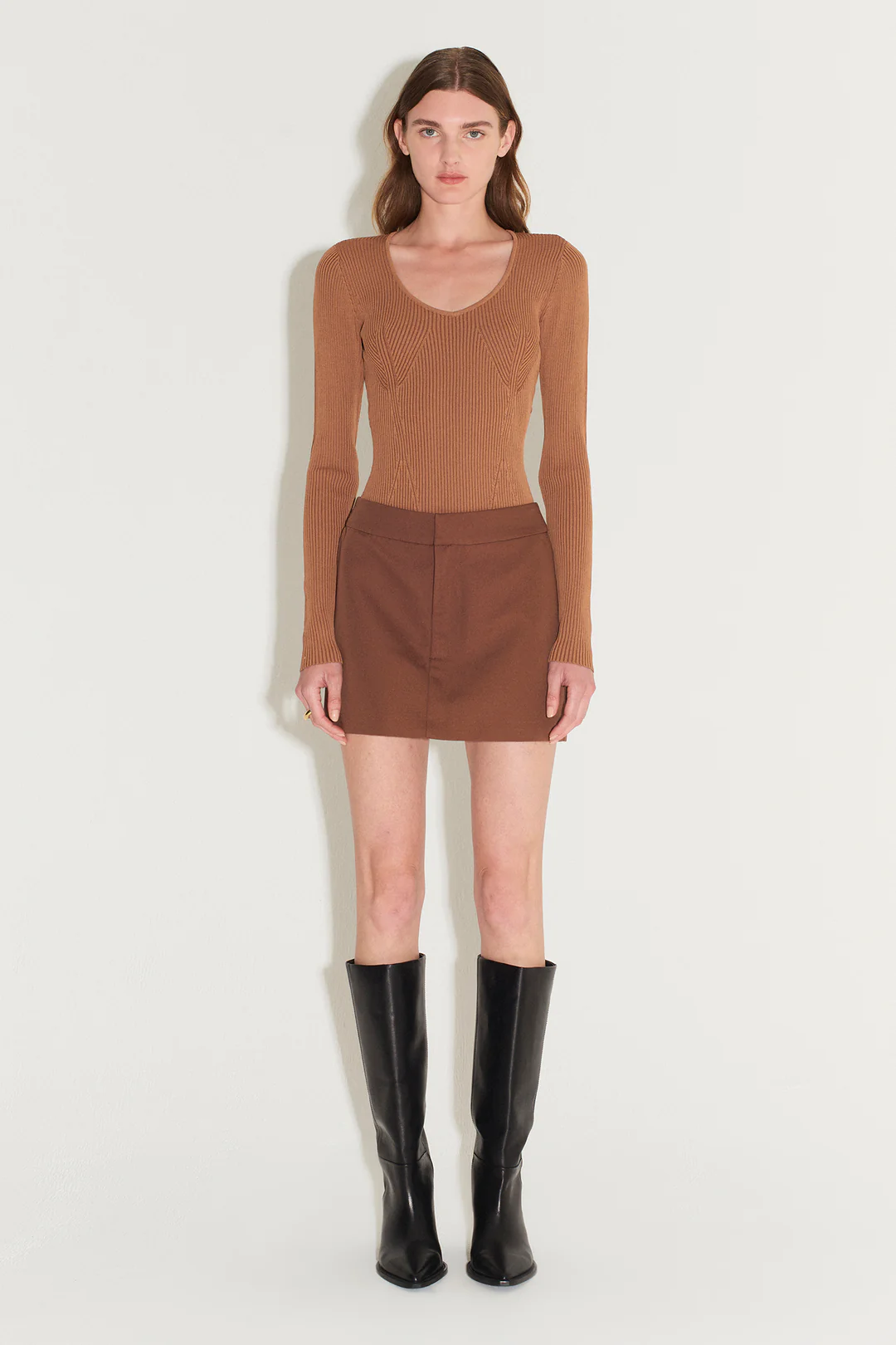 Forrester Suit Skirt // Chocolate