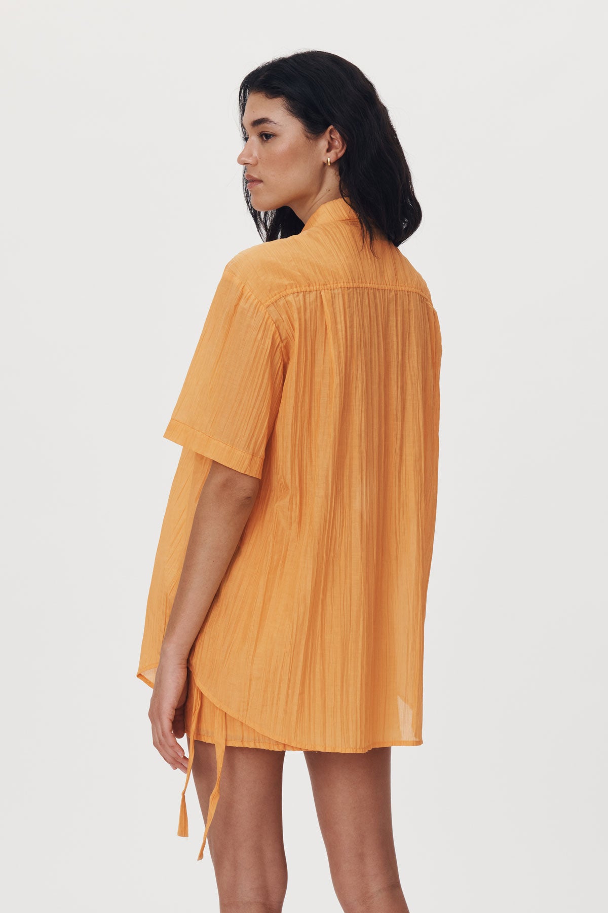 Mason Silk Shirt // Valencia Orange