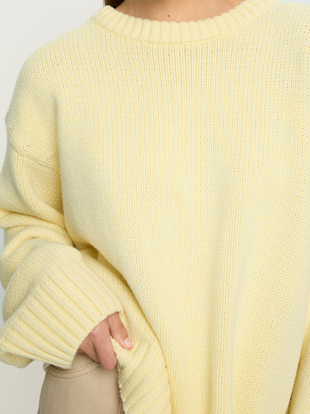 Odette Crew Knit Jumper // Butter