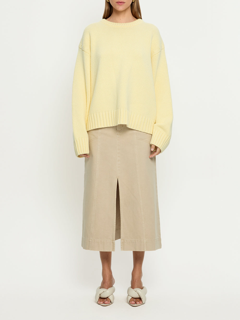 Odette Crew Knit Jumper // Butter