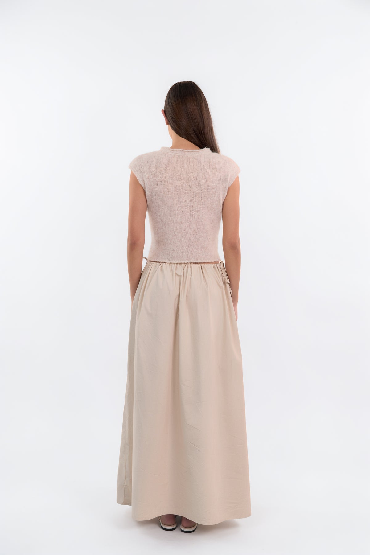 Tie Knit Tee // Beige Marle