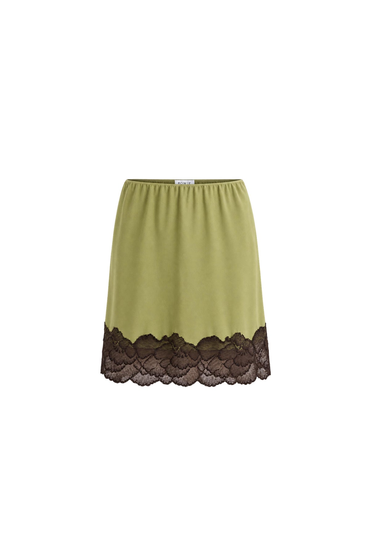 Marina Silk Mini Skirt // Pistachio