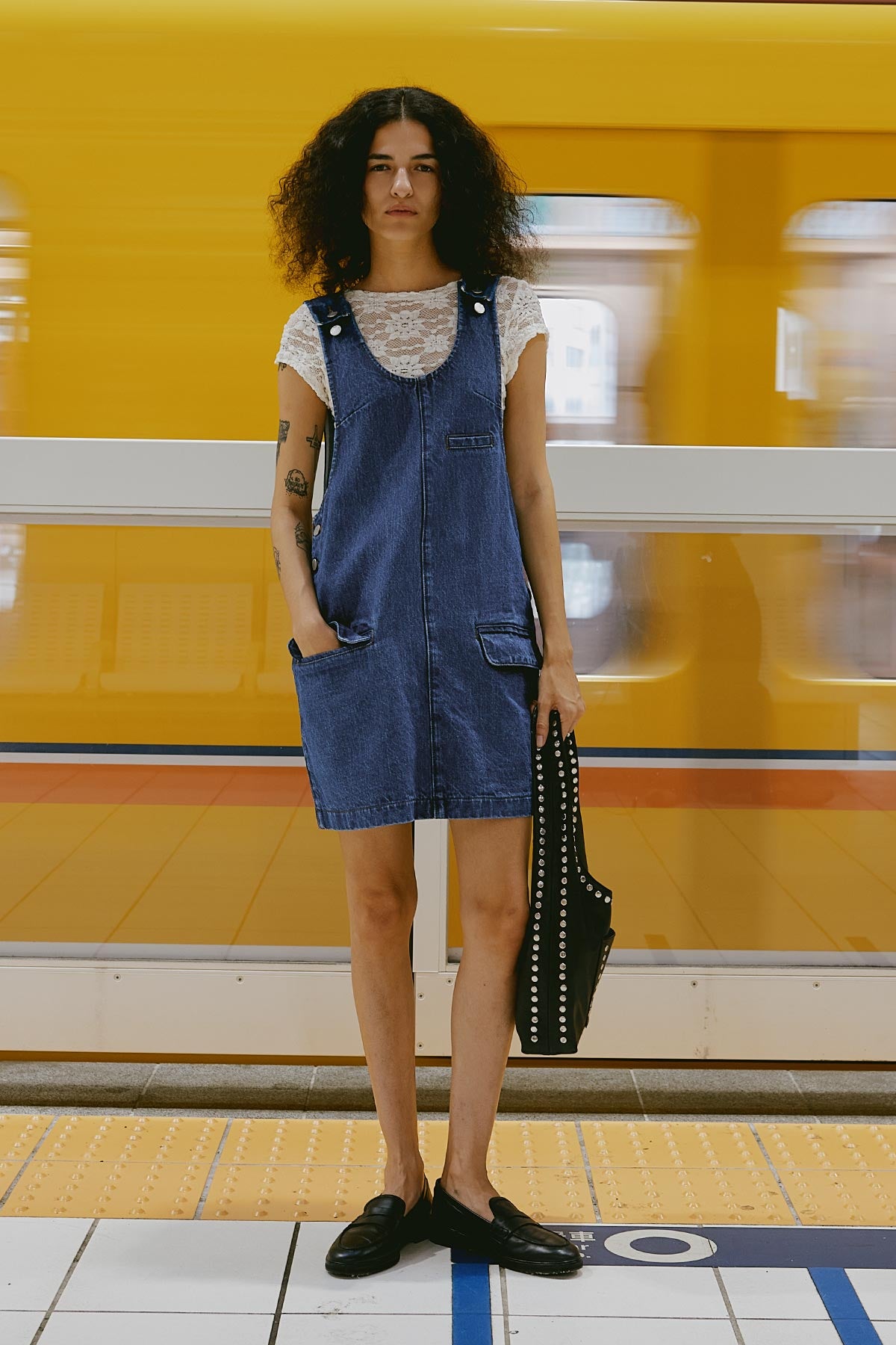 Franka Denim Mini Dress // Classic Wash