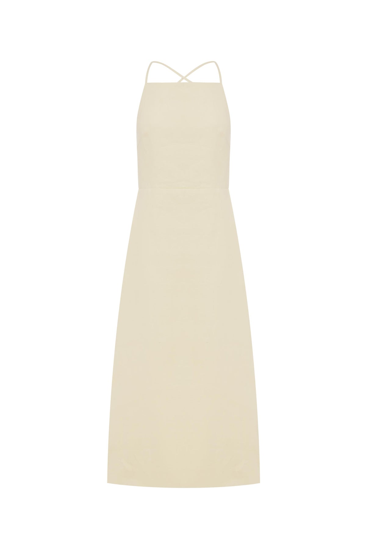 Lucia Linen Midi Dress // Butter Creme