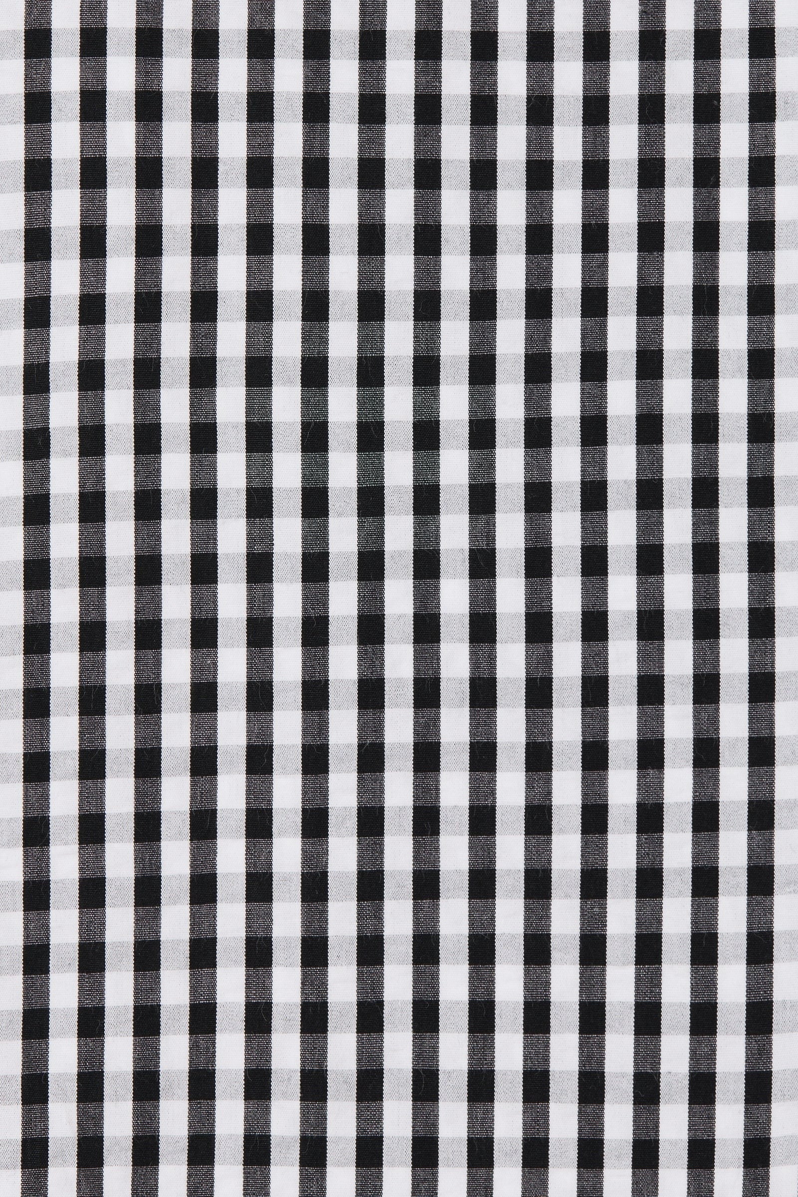 Marcella Mini Dress // Black Textured Gingham