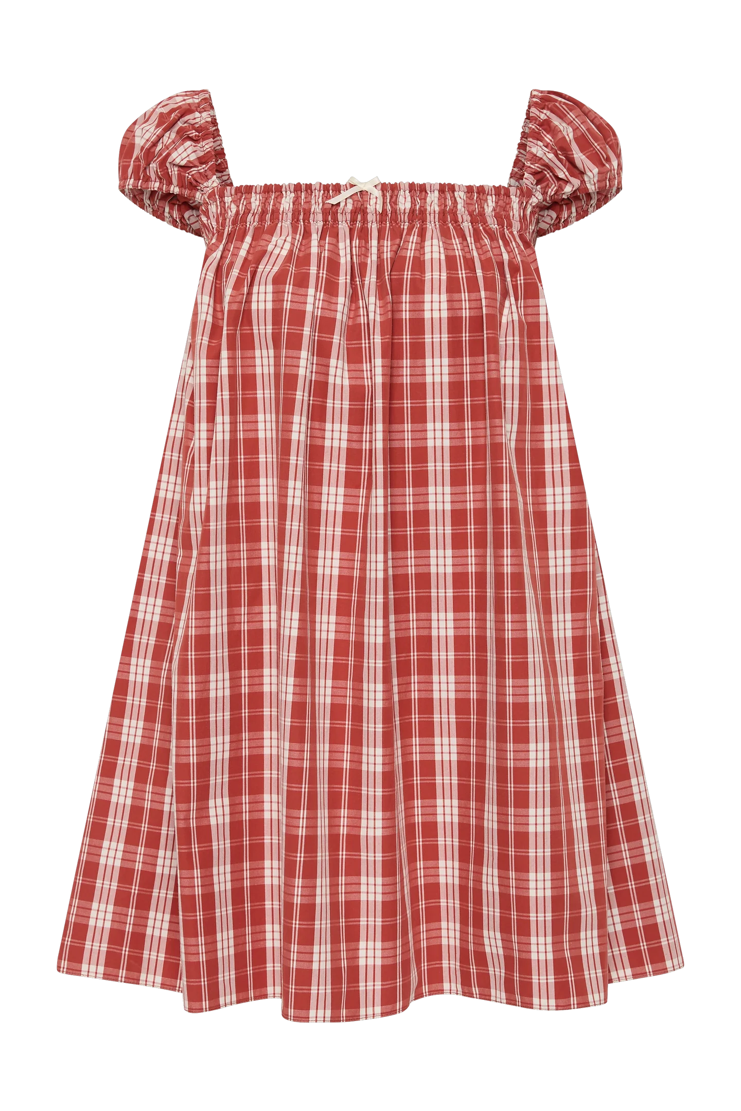 Belinha Mini Dress // Ines Check Terra Rosso