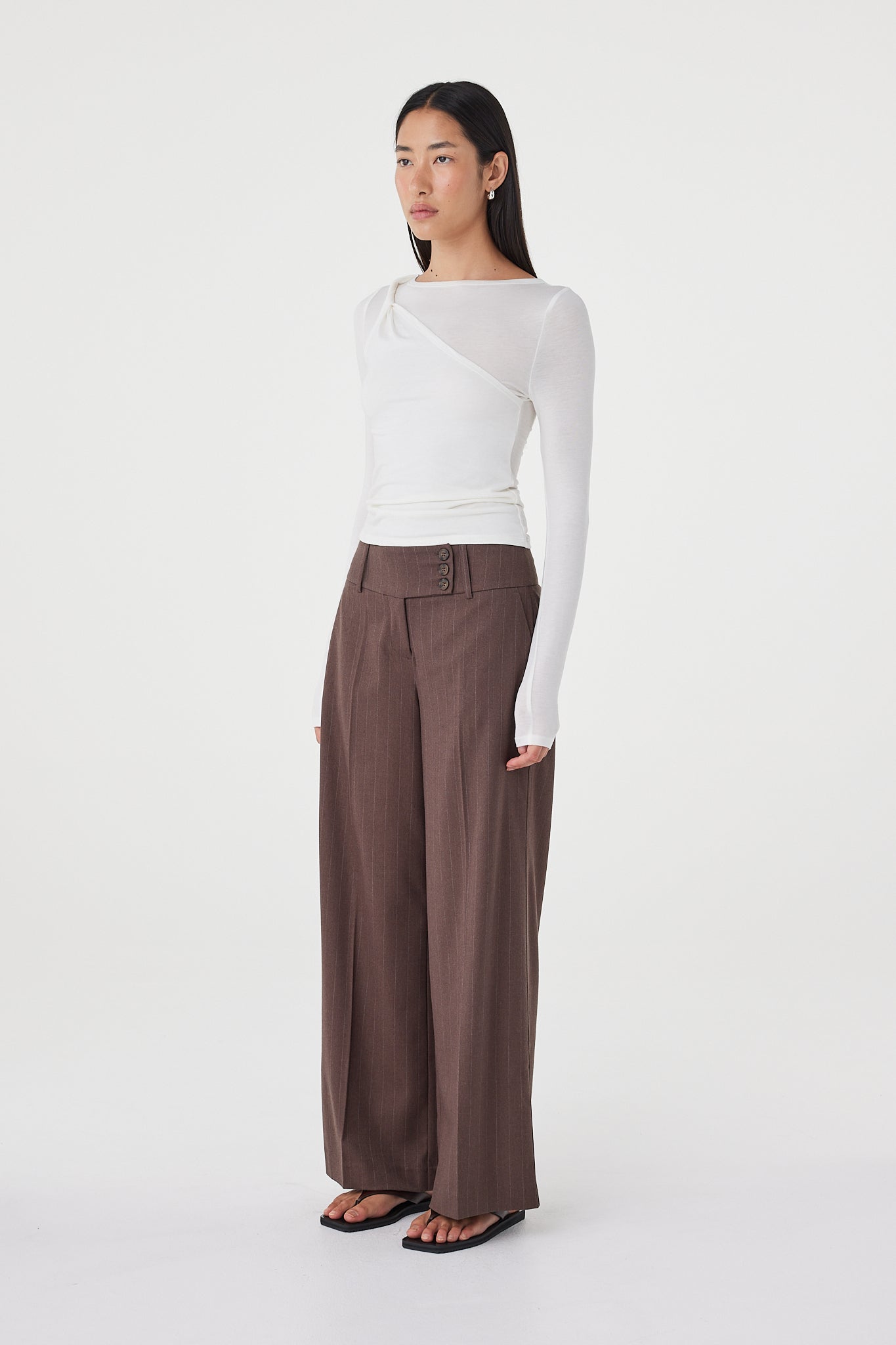Mabel LS Twist Top // Cream