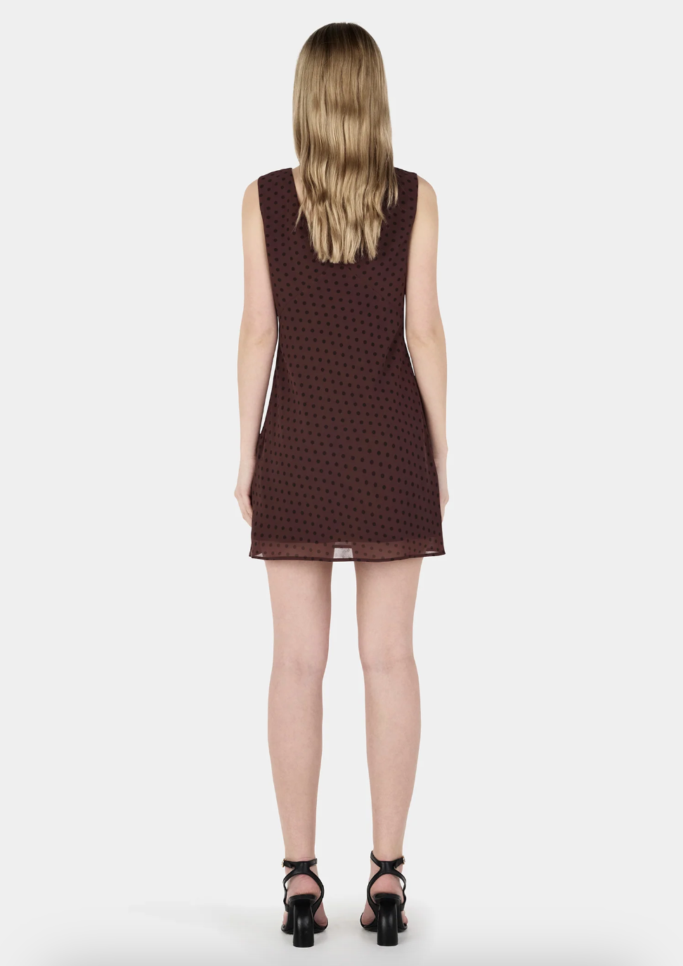 Quinn Mini Dress // Chocolate Polka