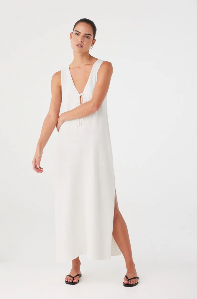 Poppy Reversible Maxi Dress // Cream