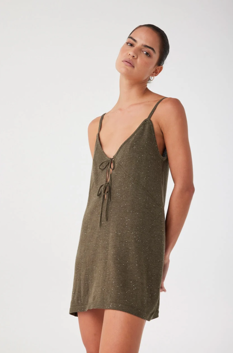 Mira Dress // Olive Sparkle