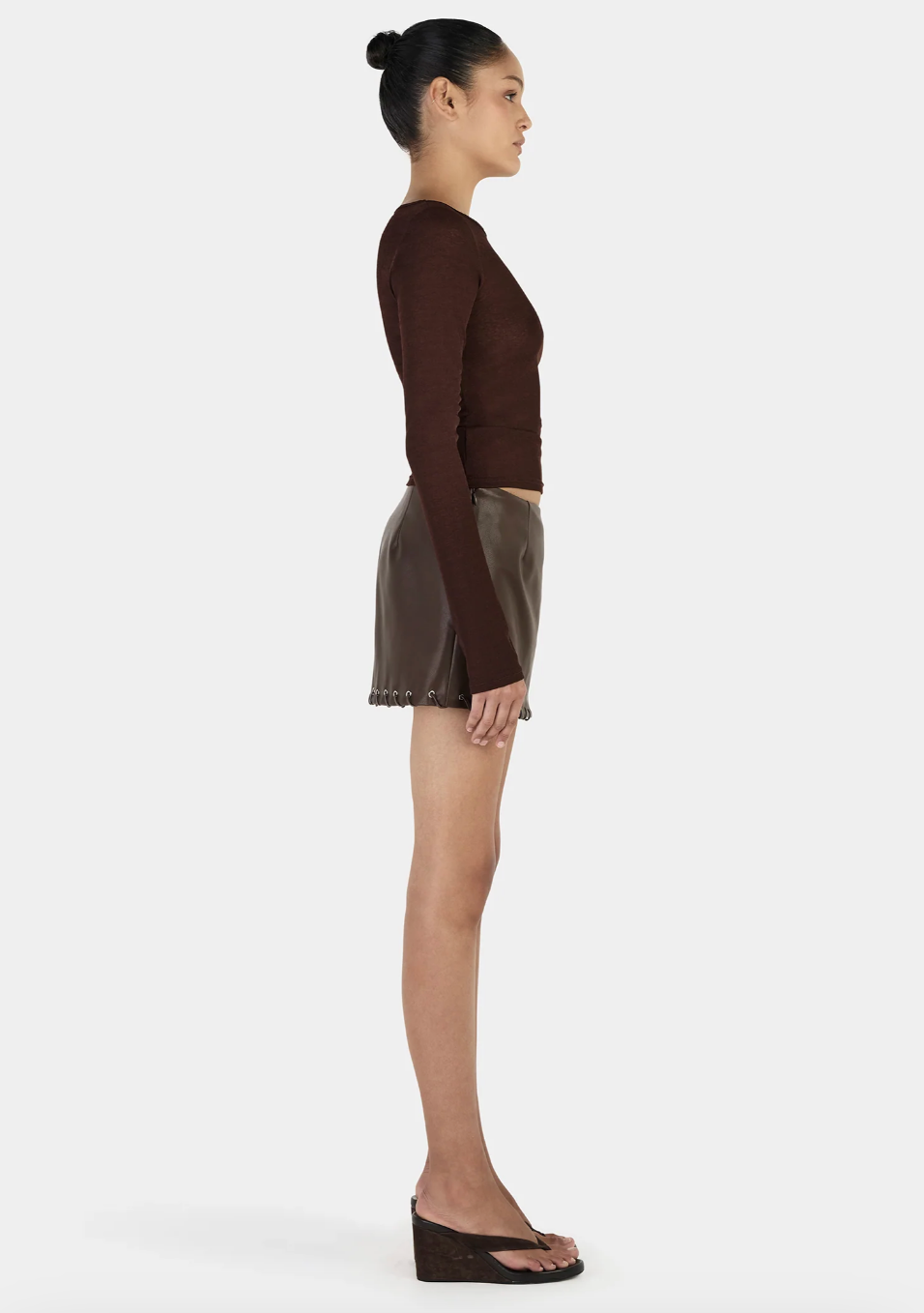 Sade Long Sleeve Top // Chocolate