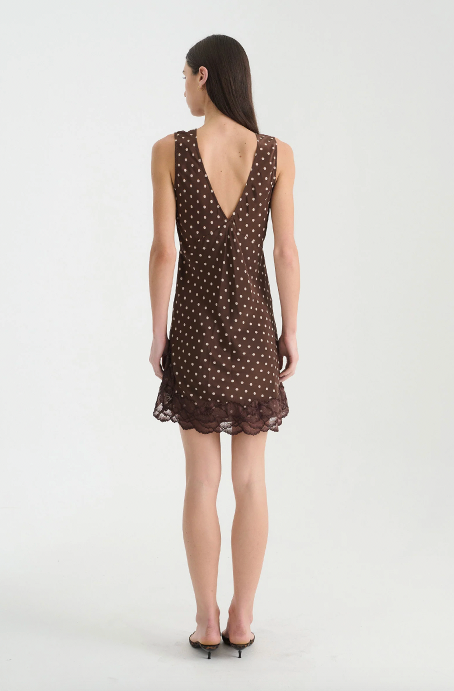 Annie Silk Mini Dress // Cacao Spot