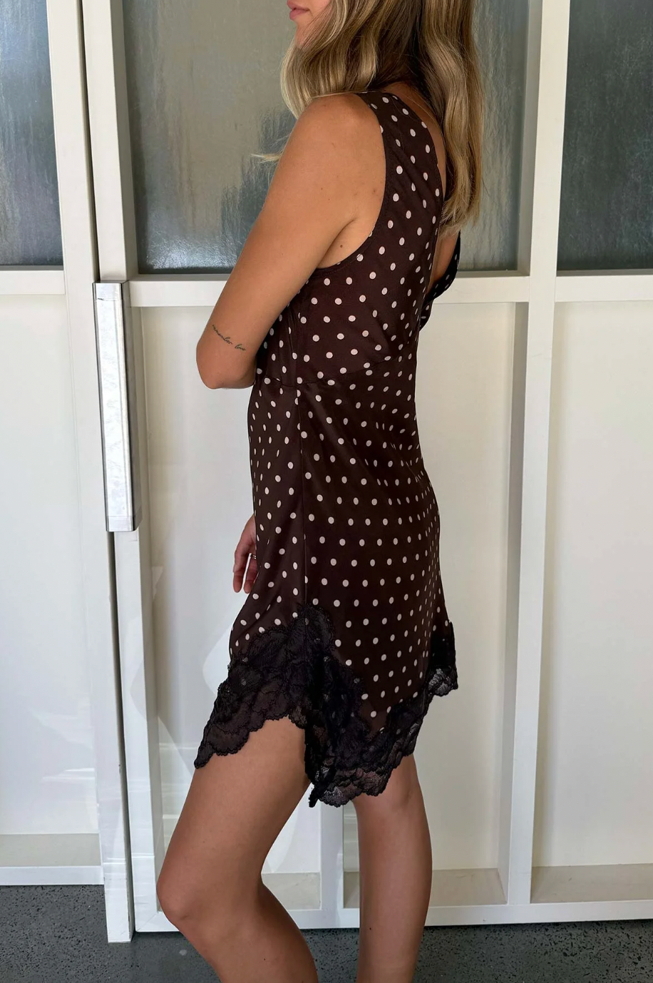 Annie Silk Mini Dress // Cacao Spot